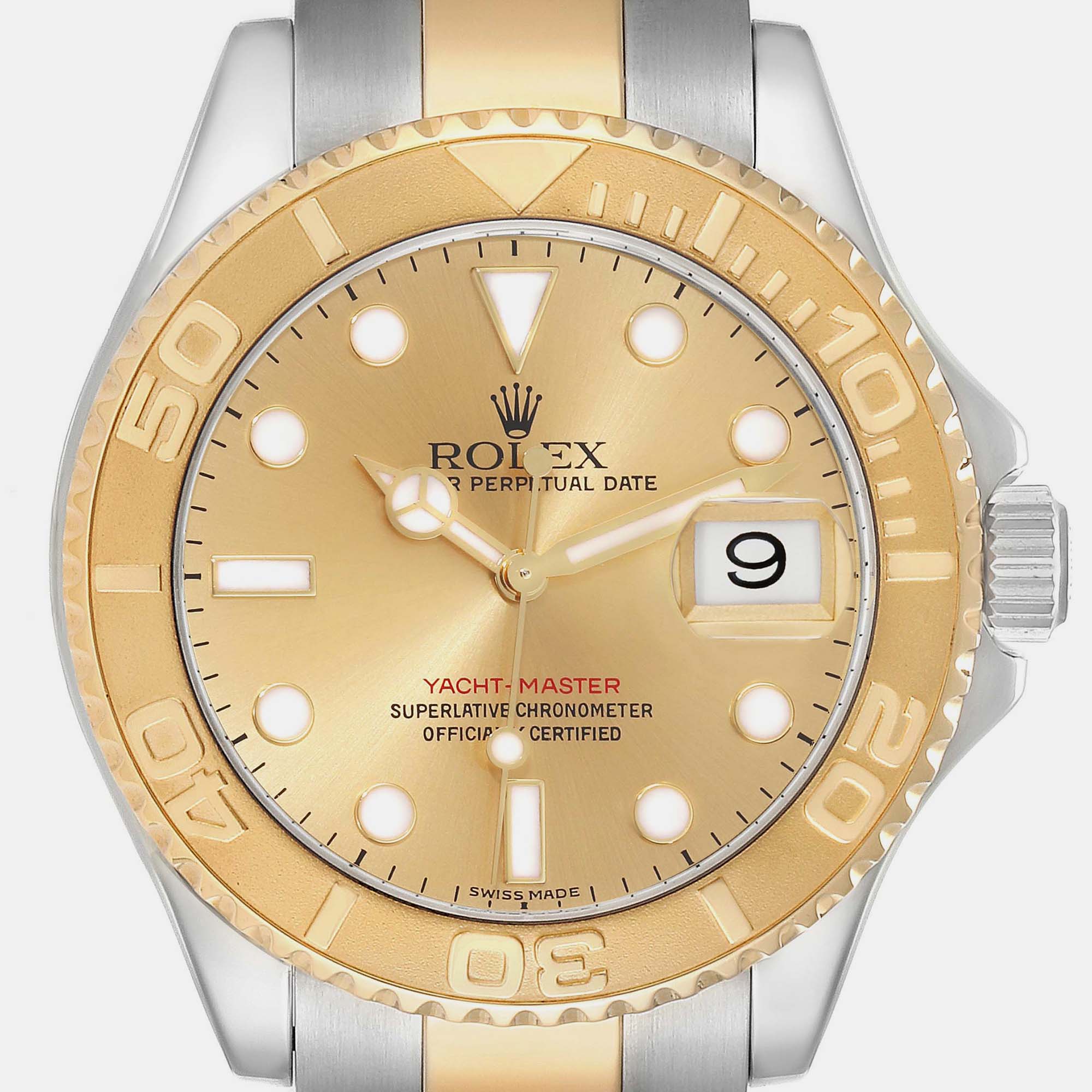 Rolex Yachtmaster Steel Yellow Gold Champagne Dial Men's Watch 16623 40 Mm