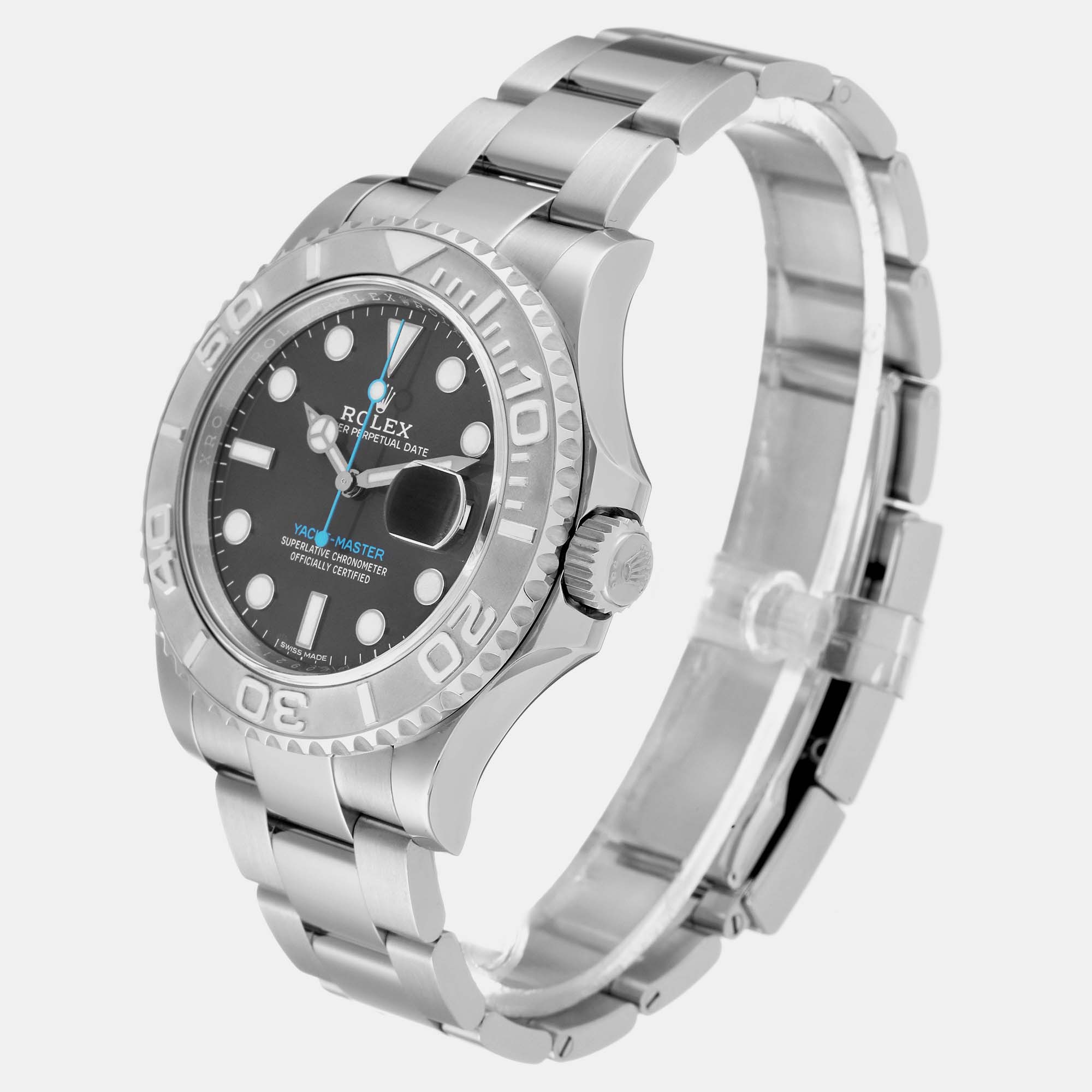 Rolex Yachtmaster Rhodium Dial Steel Platinum Mens Watch 116622 40 Mm