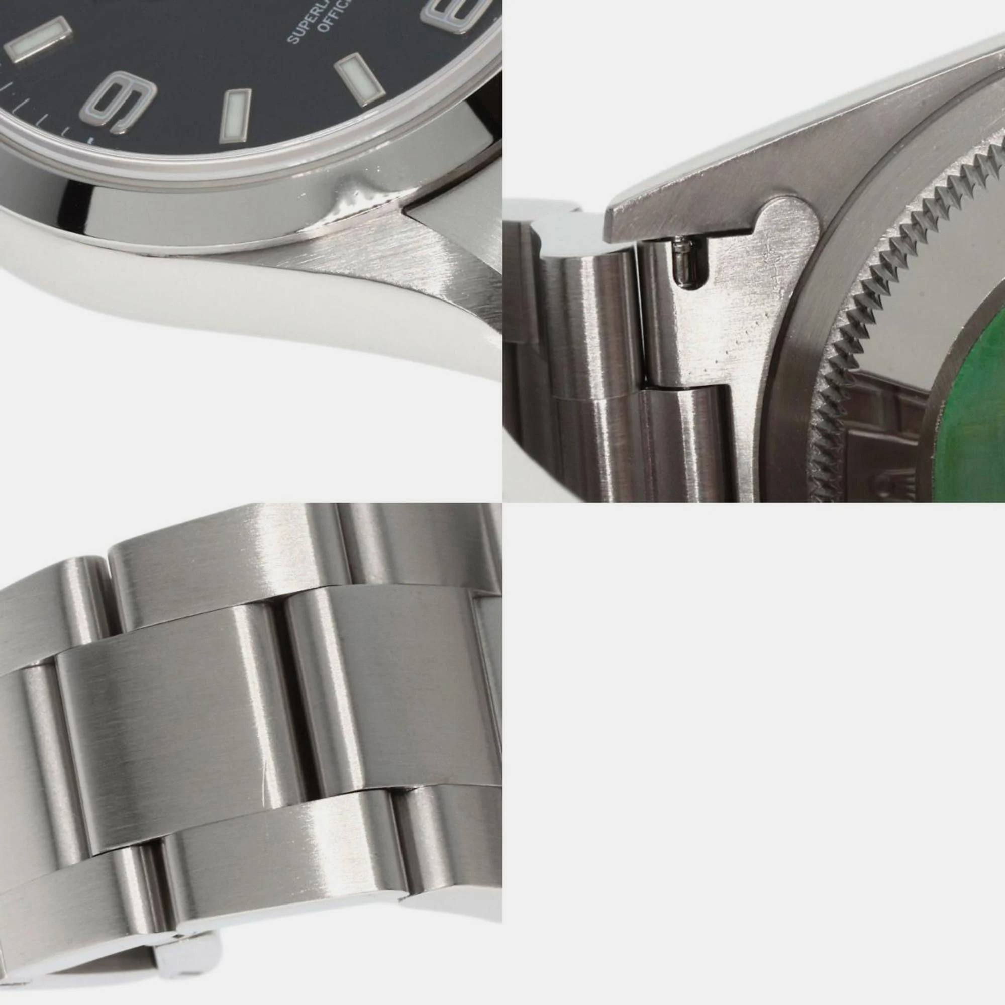 Rolex Black Stainless Steel Datejust 14270 Automatic Men's Wristwatch 36 Mm