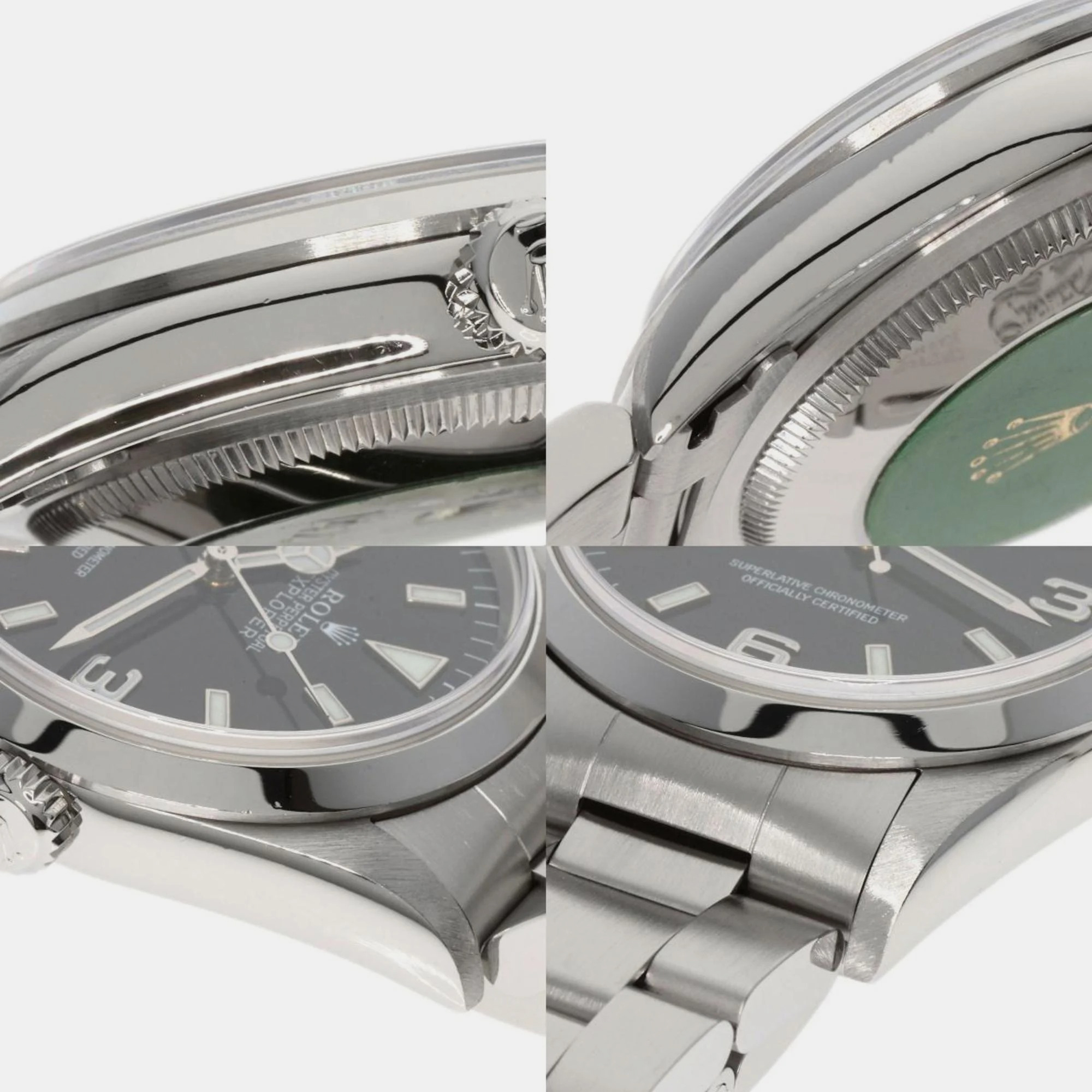 Rolex Black Stainless Steel Datejust 14270 Automatic Men's Wristwatch 36 Mm