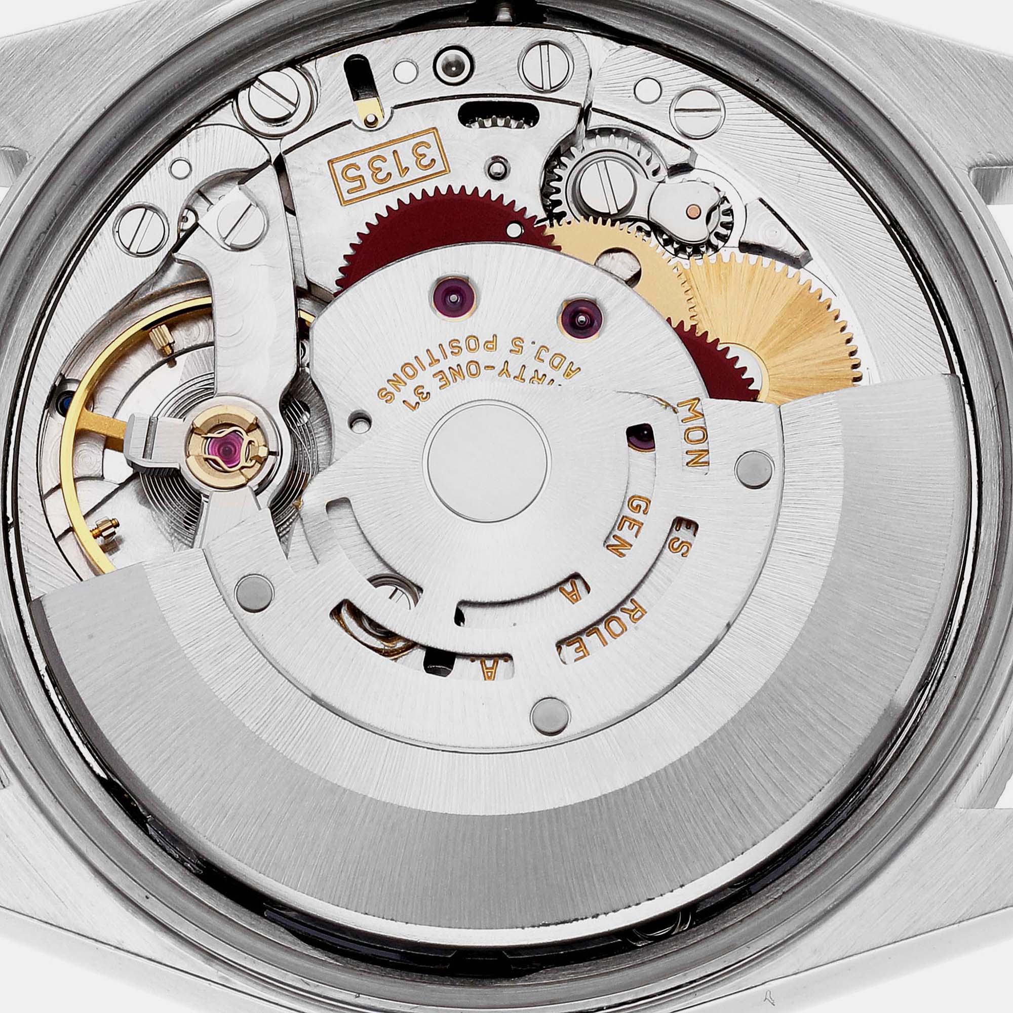 Rolex Date Black Dial Engine Turned Bezel Steel Men's Watch 15210 34 Mm