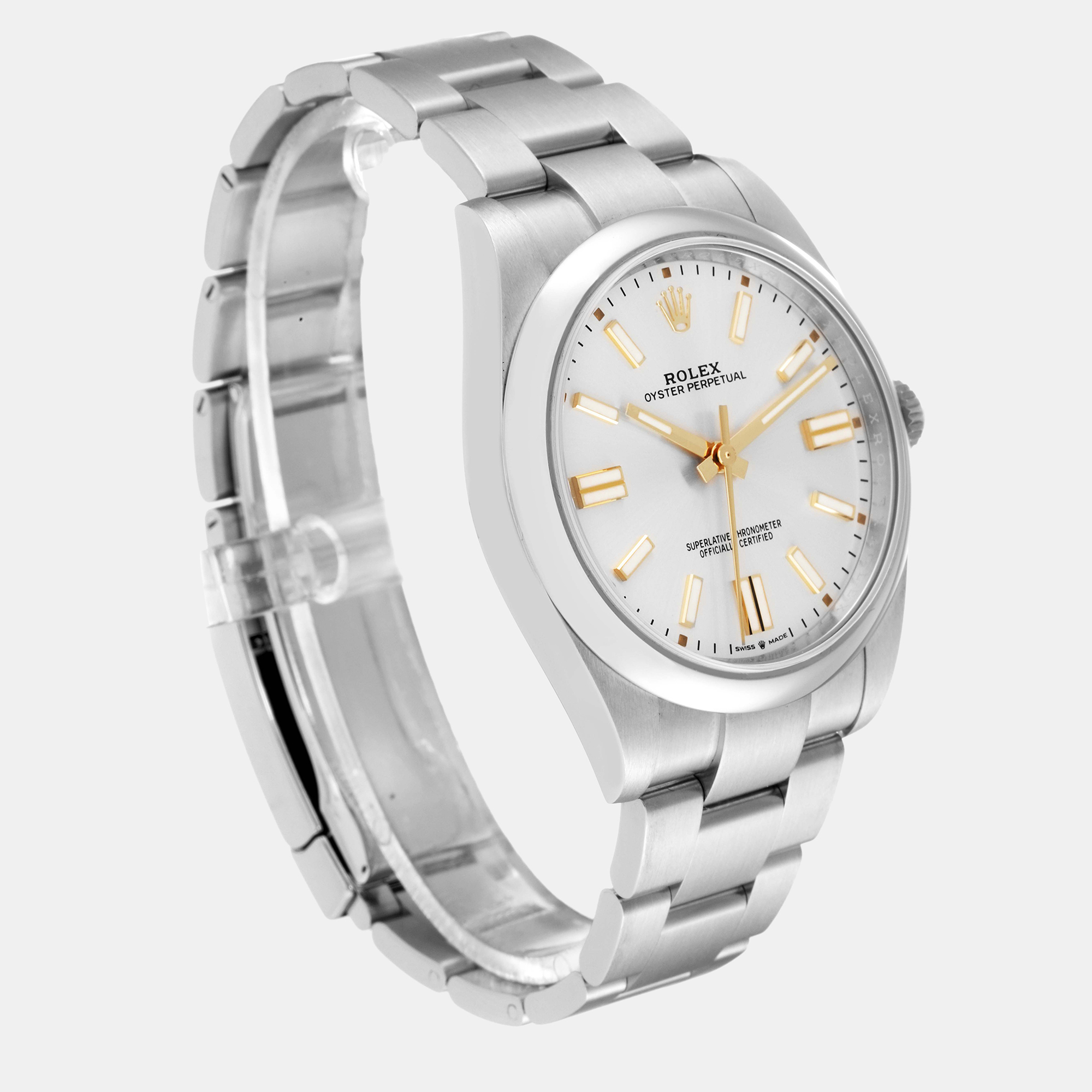 Rolex Oyster Perpetual Silver Dial Steel Men's Watch 124300 41 Mm