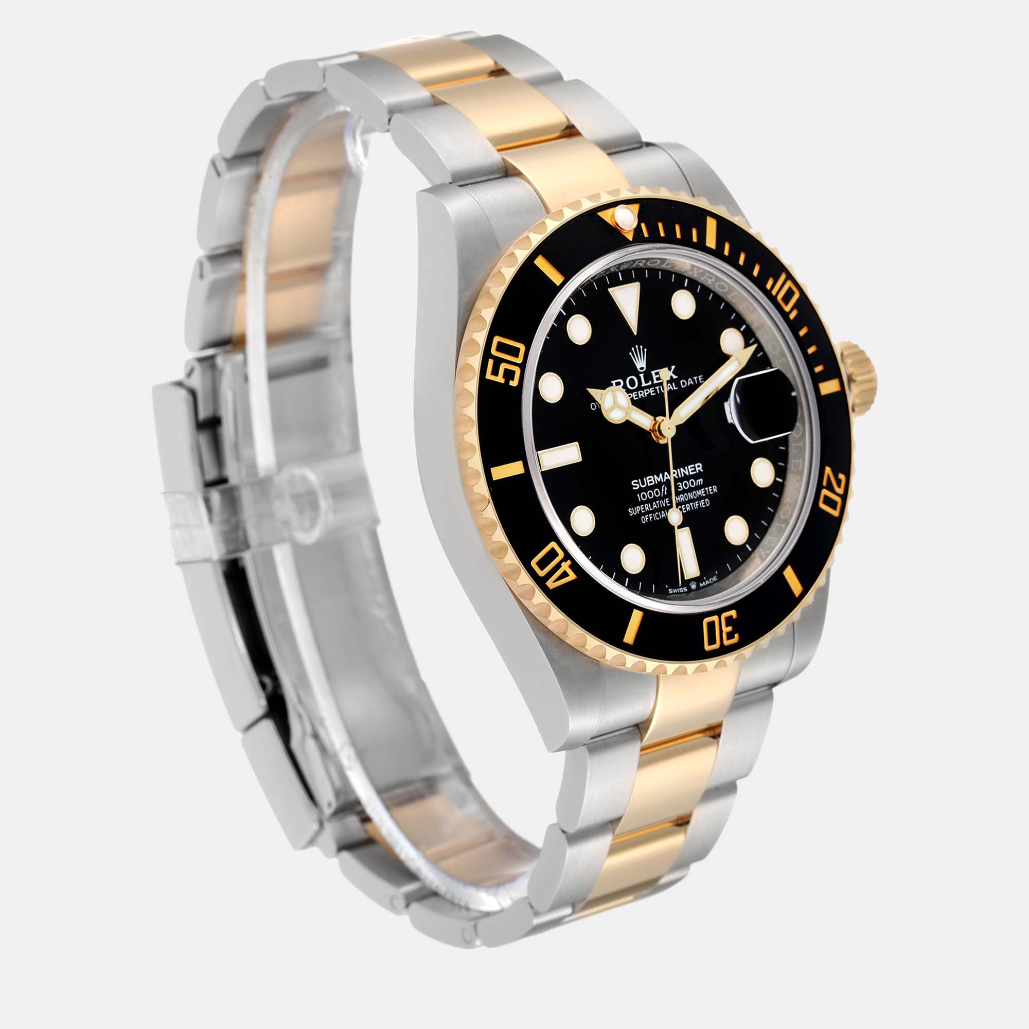 Rolex Submariner Steel Yellow Gold Black Dial Men's Watch 126613 41 Mm