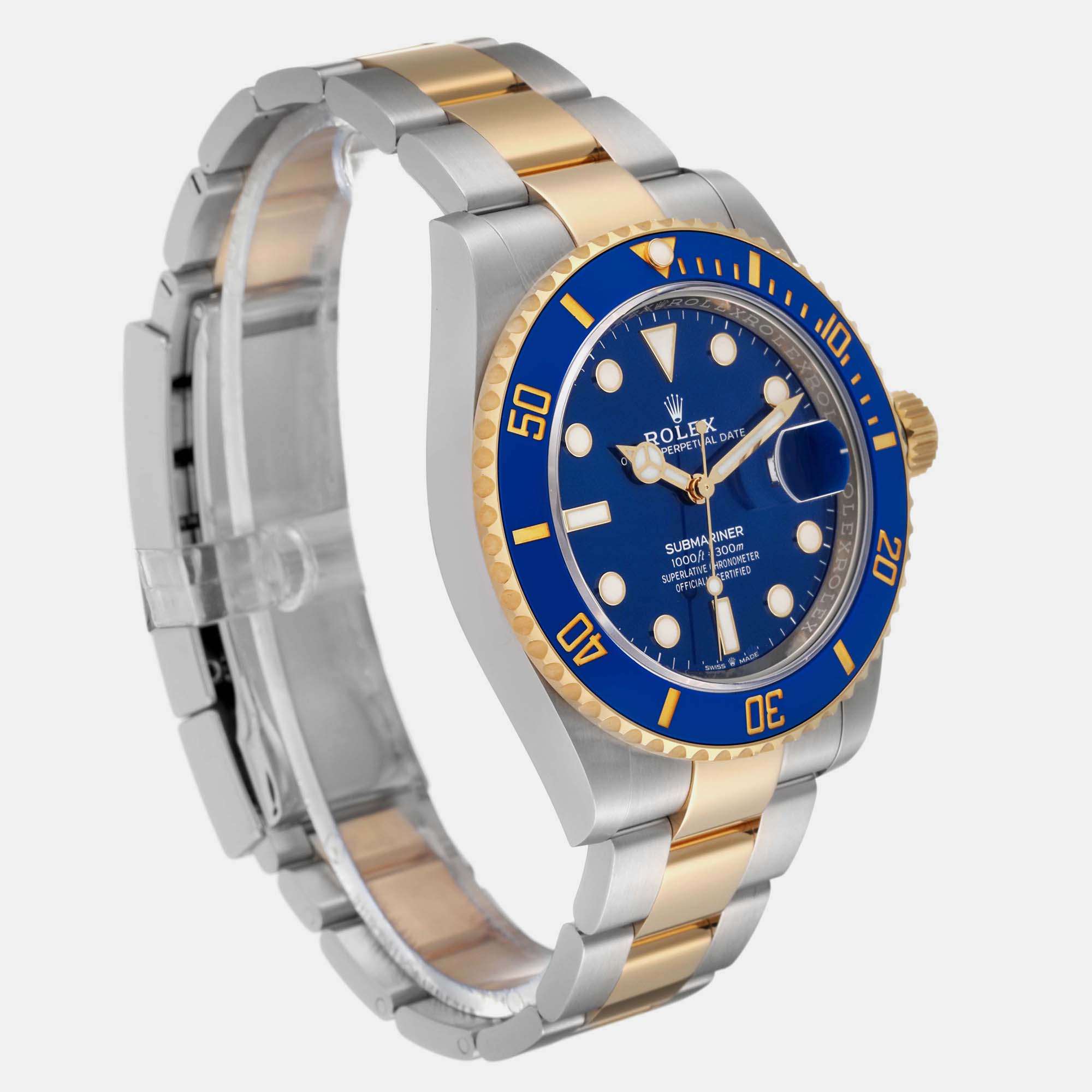Rolex Submariner Steel Yellow Gold Blue Dial Men's Watch 126613 41 Mm