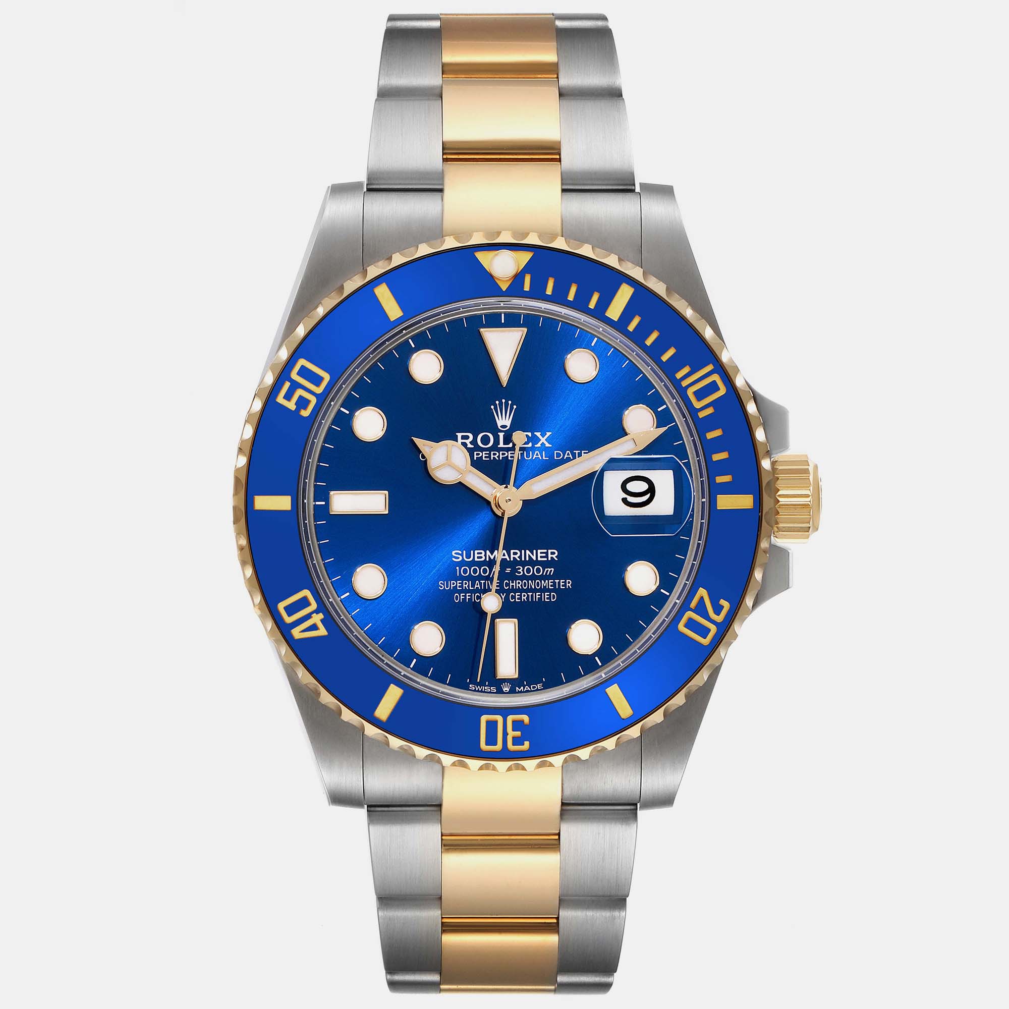 Rolex Submariner Steel Yellow Gold Blue Dial Men's Watch 126613 41 Mm