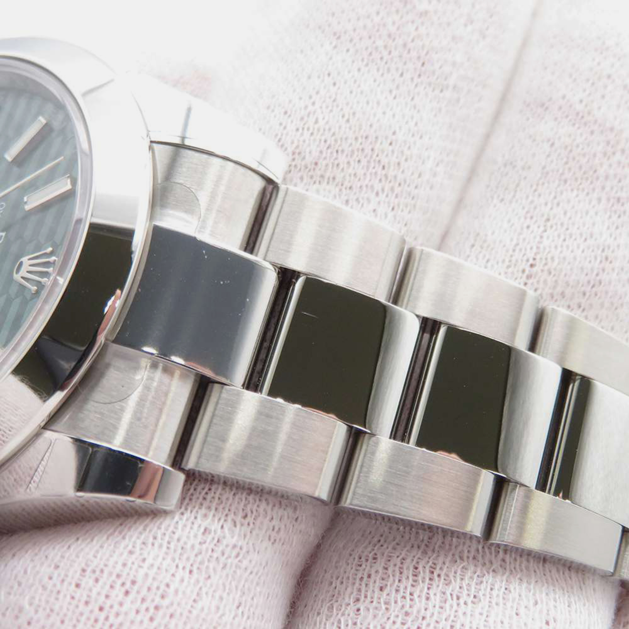 Rolex Green Stainless Steel Datejust 126300 Automatic Men's Wristwatch 41 Mm
