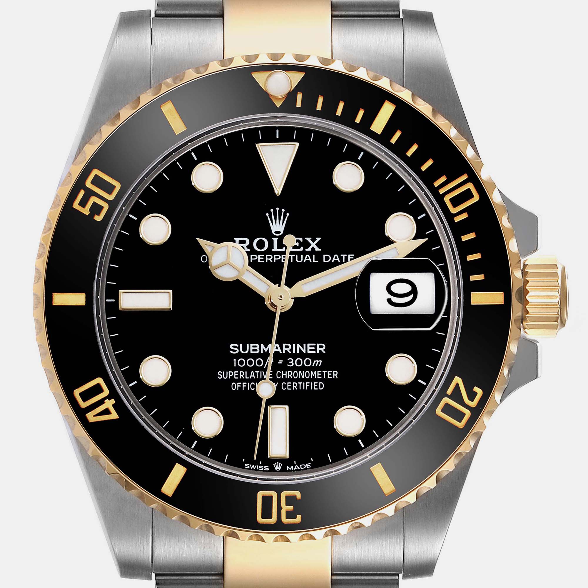 Rolex Submariner 41 Steel Yellow Gold Black Dial Mens Watch 126613