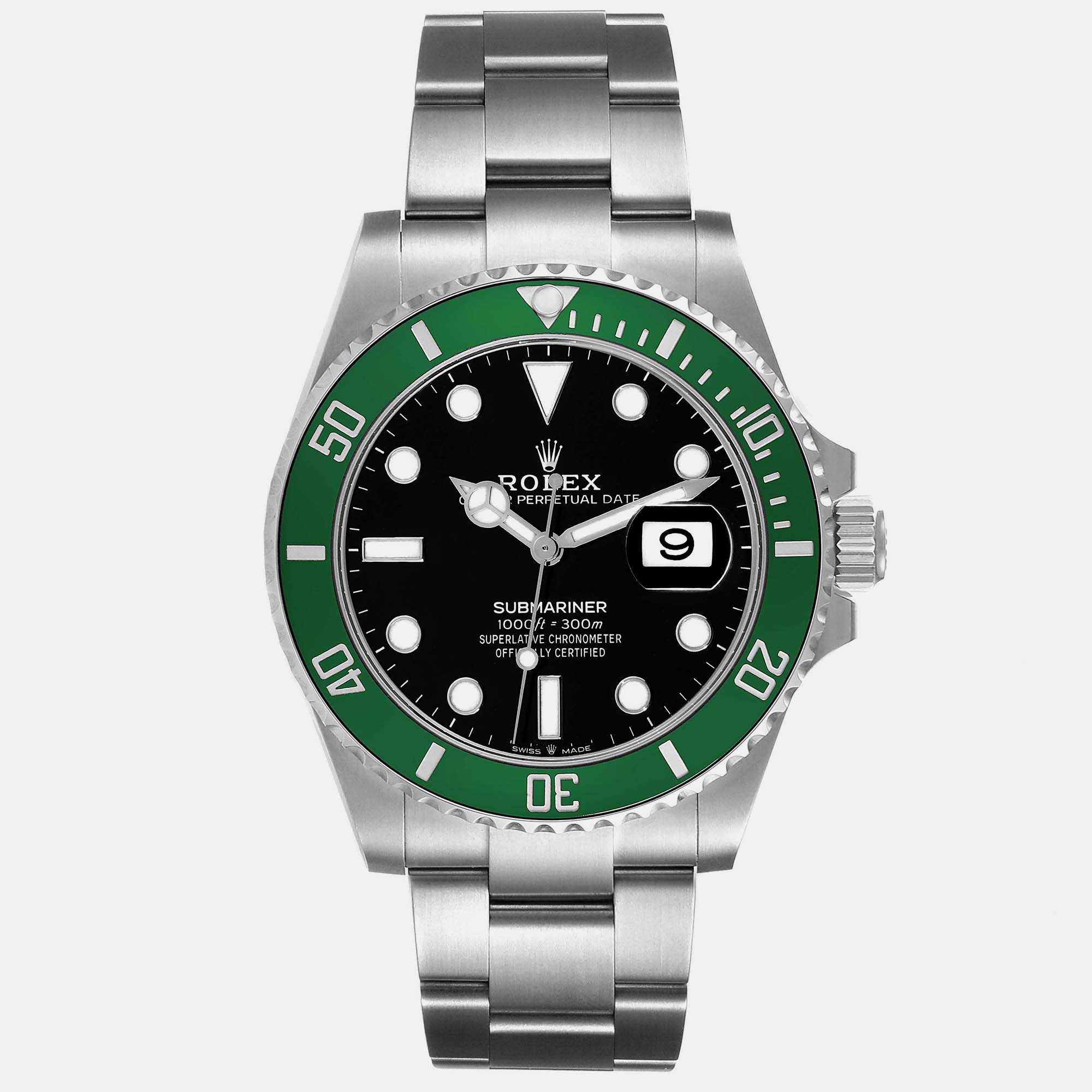 Rolex Submariner Starbucks Green Ceramic Bezel Steel Men's Watch 126610LV 41 Mm