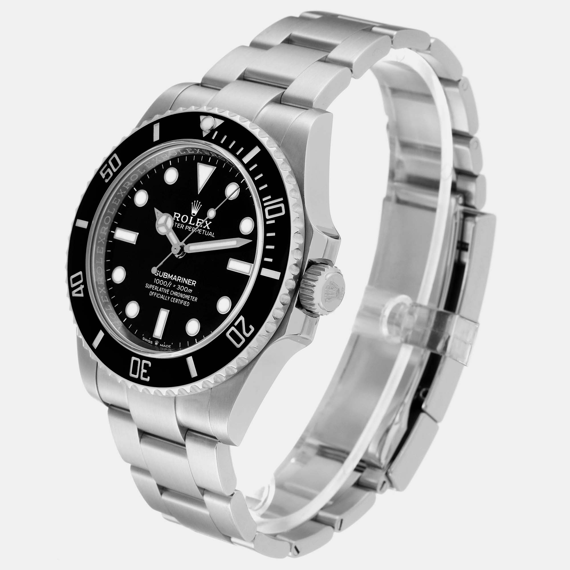 Rolex Submariner Non-Date Ceramic Bezel Steel Men's Watch 124060 41 Mm