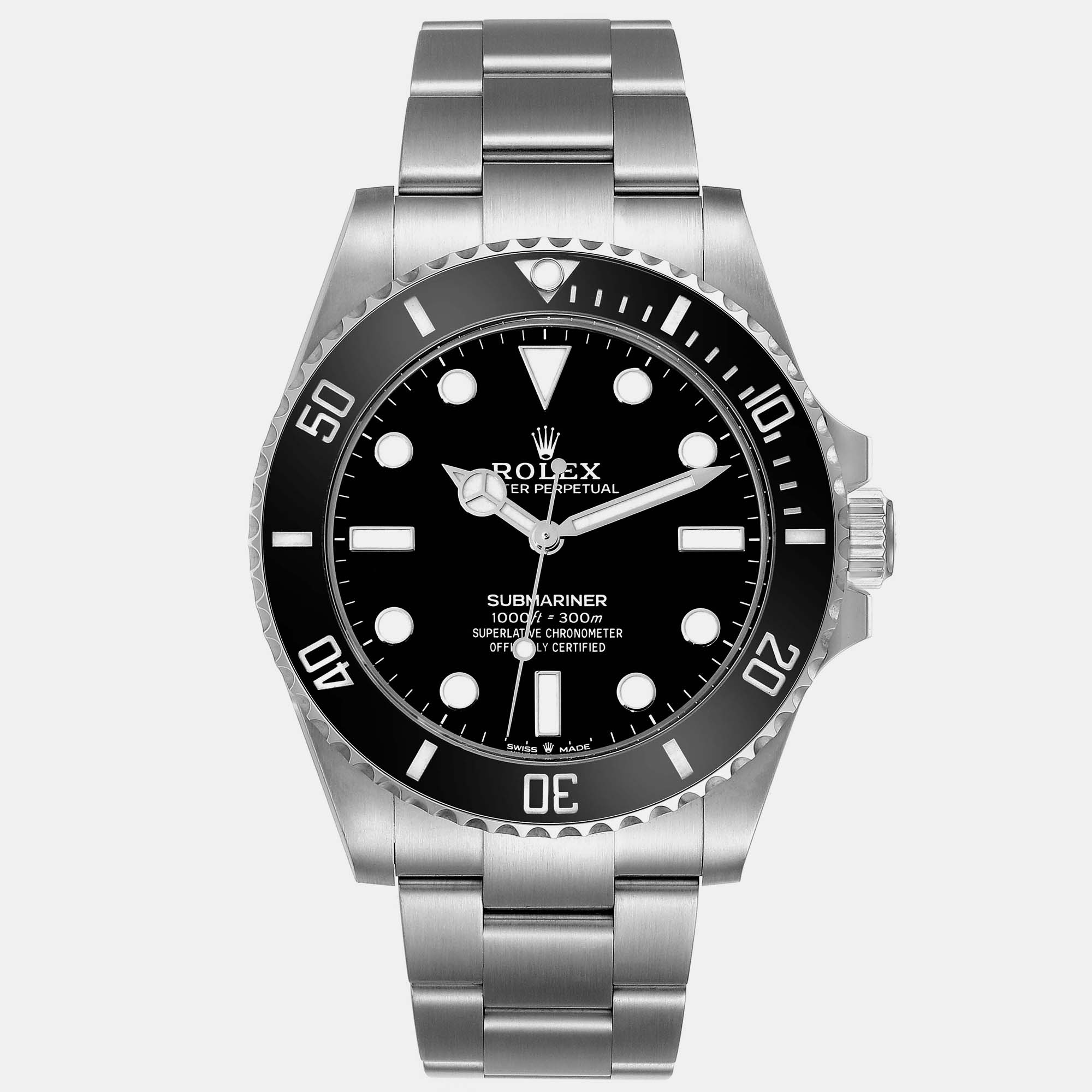 Rolex Submariner Non-Date Ceramic Bezel Steel Men's Watch 124060 41 Mm