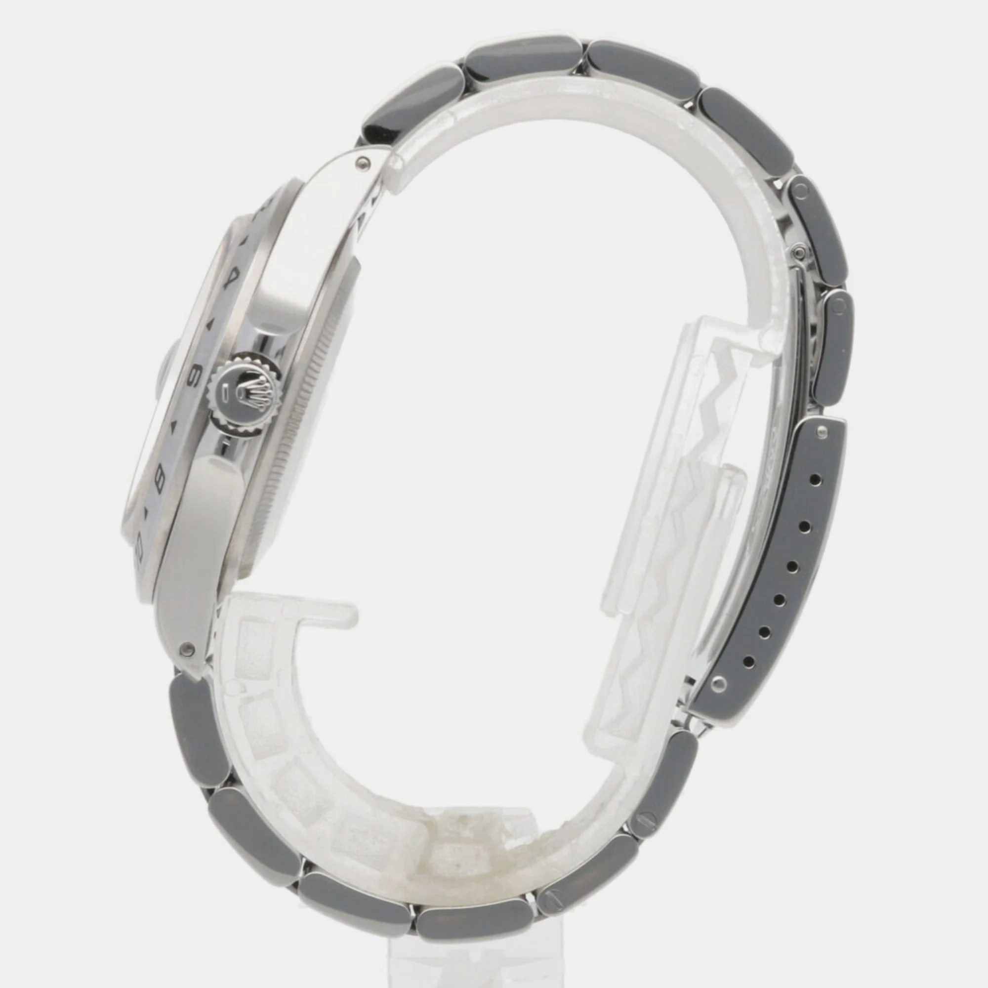 Rolex Black Stainless Steel Explorer II Automatic Men's Wristwatch 42 Mm