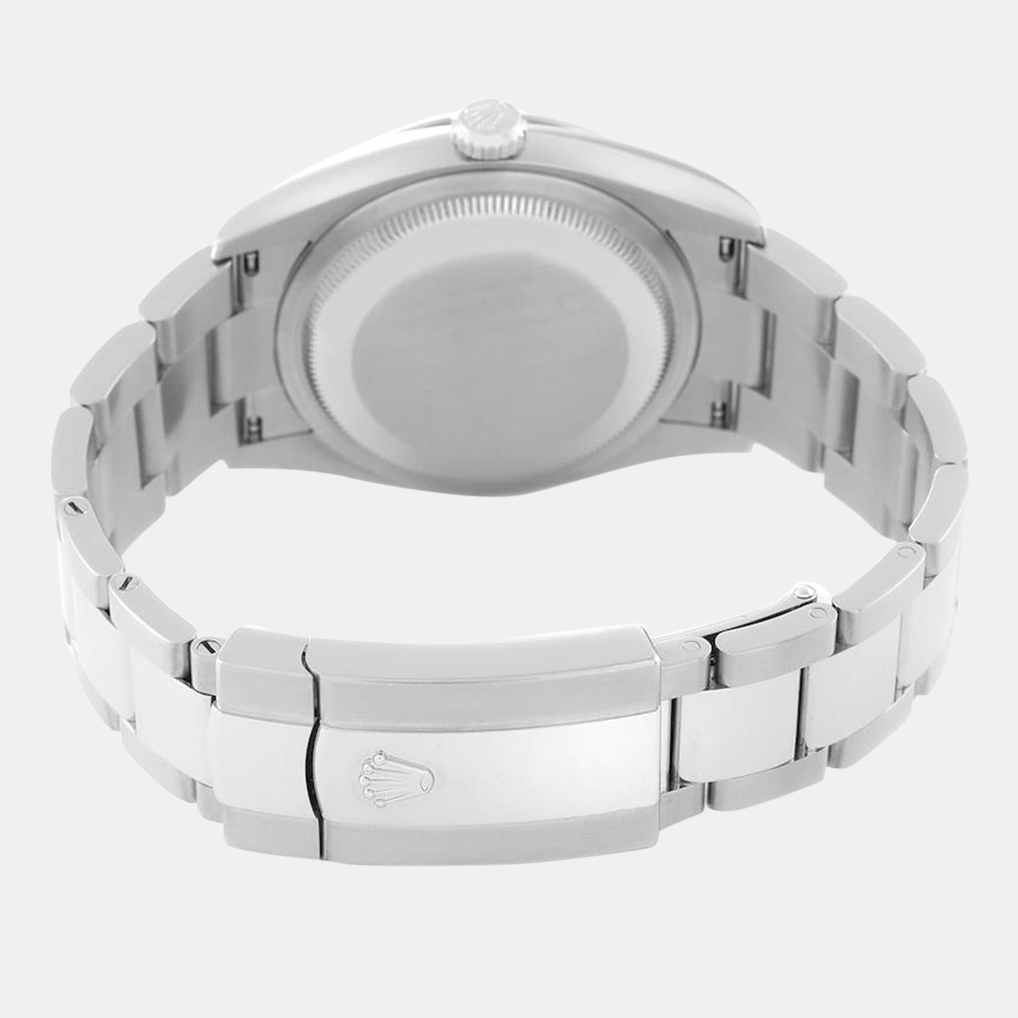 Rolex Datejust Steel White Gold Aubergine Diamond Dial Men's Watch 126234 36 Mm