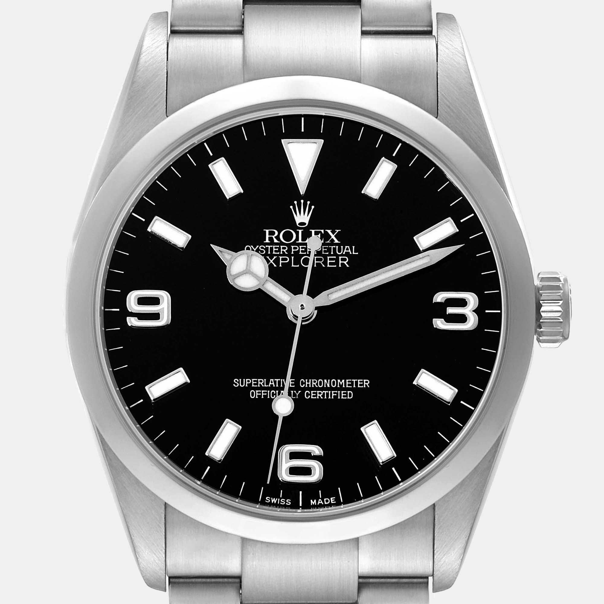 Rolex Explorer I Black Dial Steel Men's Watch 114270 36 Mm