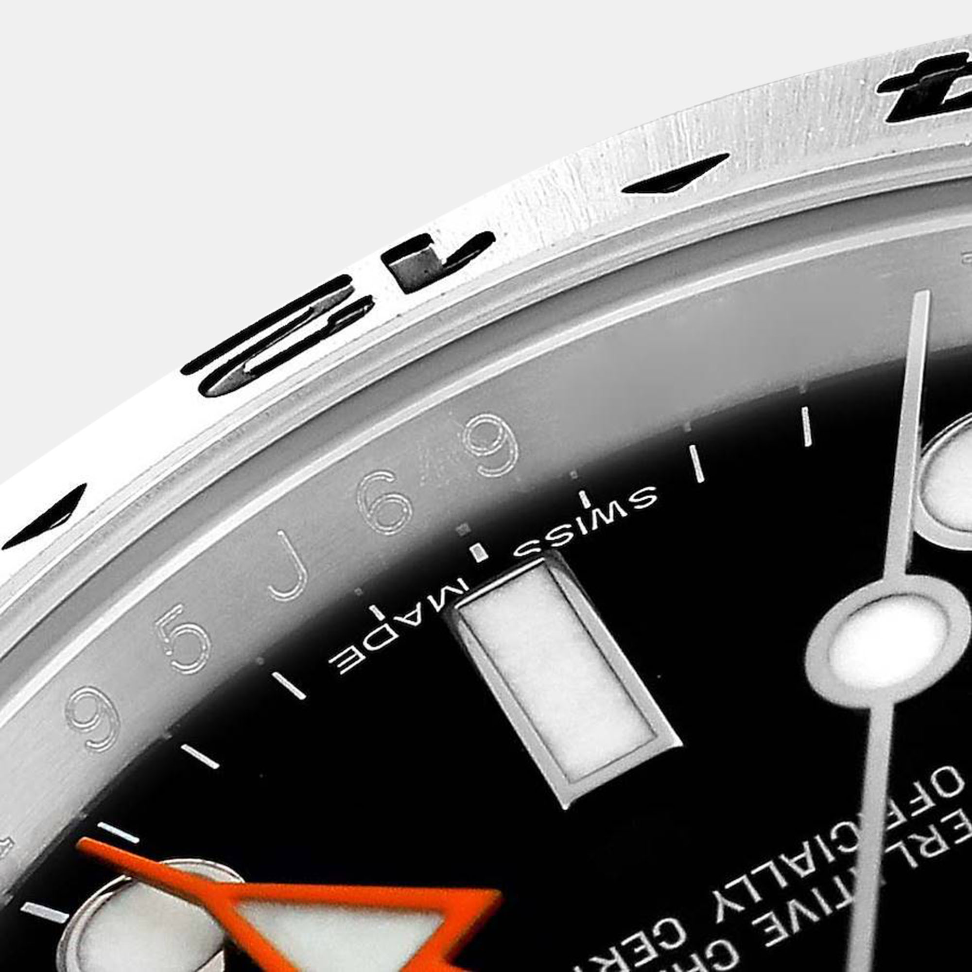 Rolex Explorer II Black Dial Orange Hand Steel Men's Watch 216570 42 Mm