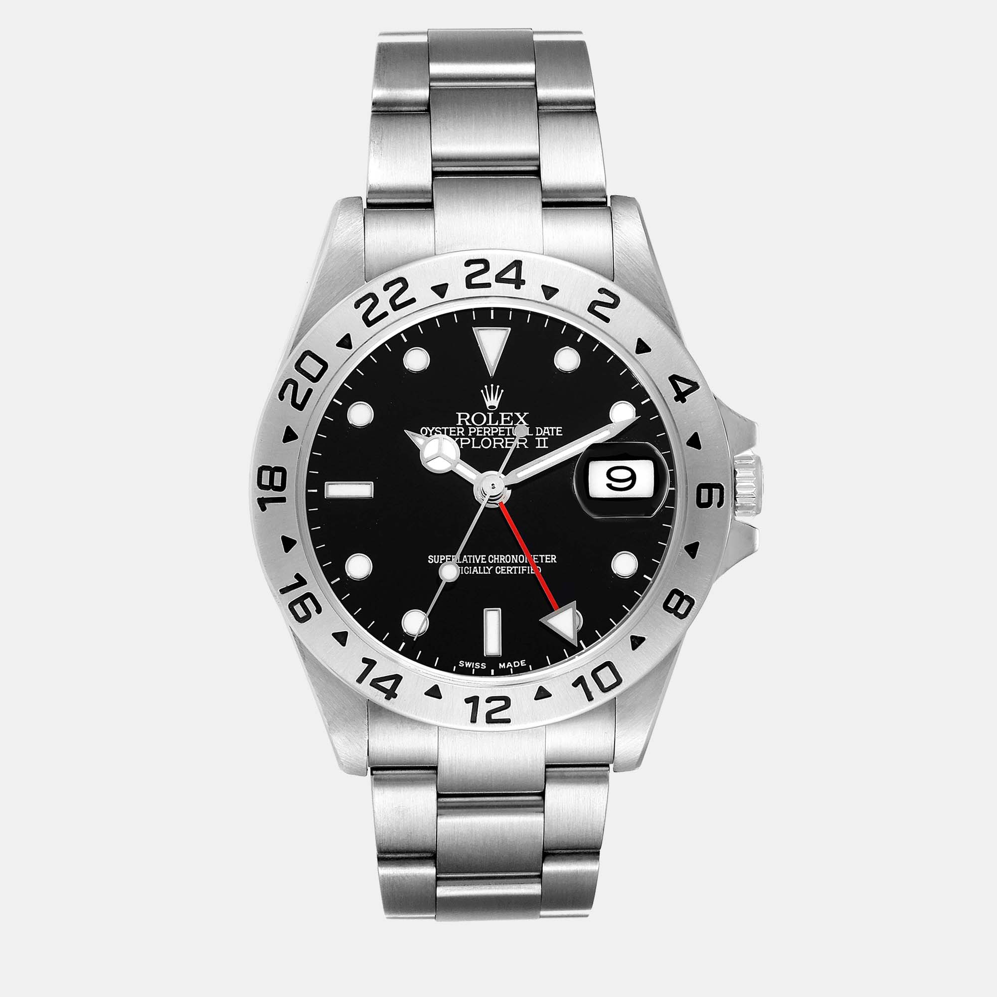 Rolex Explorer II Black Dial Steel Men's Watch 16570 40 Mm