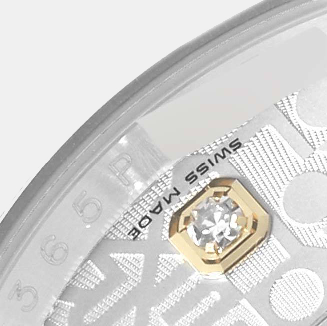 Rolex Datejust Steel Yellow Gold Anniversary Dial Diamond Men's Watch 116243 36 Mm