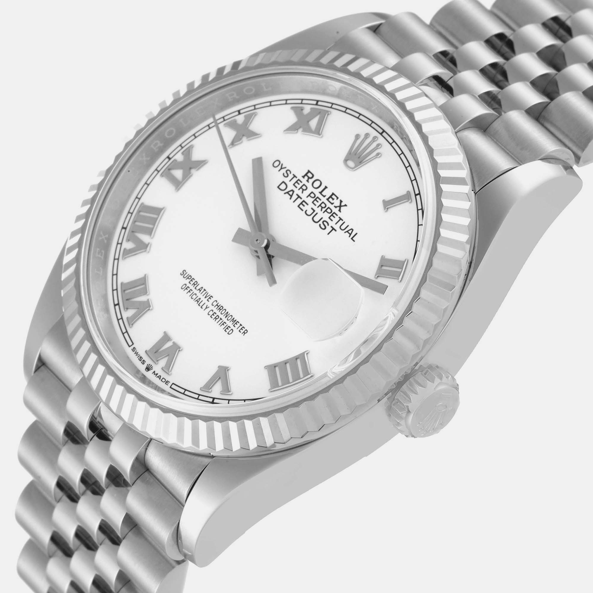 Rolex Datejust Steel White Gold White Dial Mens Watch 126234 36 mm
Rolex Datejust Steel White Gold White Dial Mens Watch 126234 36 mm