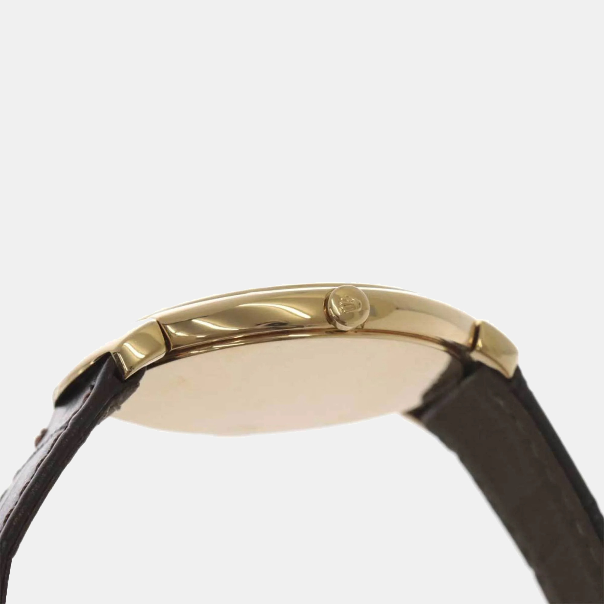 Rolex White 18k Yellow Gold Cellini 6623 Quartz Men's Wristwatch 44 Mm