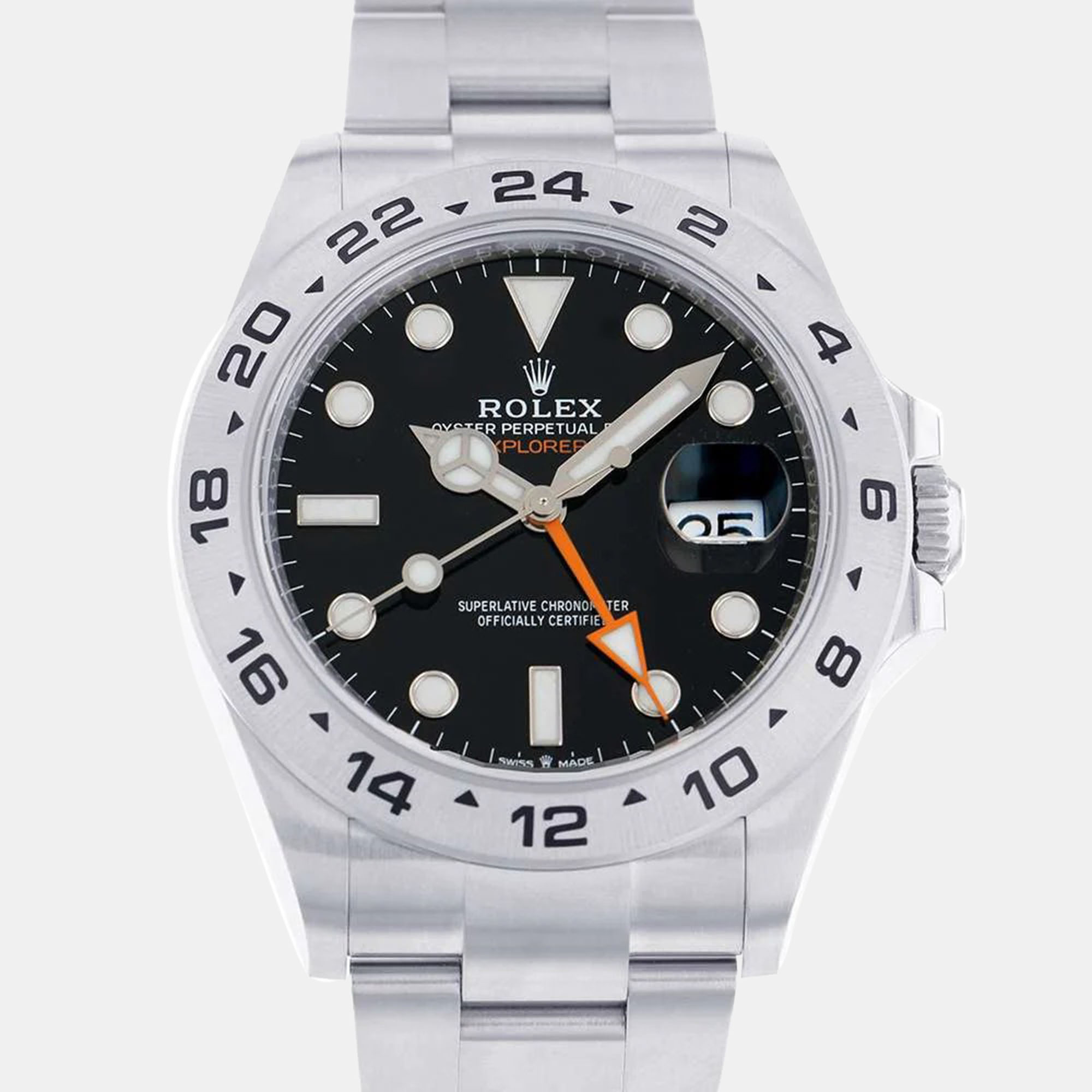 Rolex black stainless steel explorer ii 226570 automatic men's wristwatch 42 mm