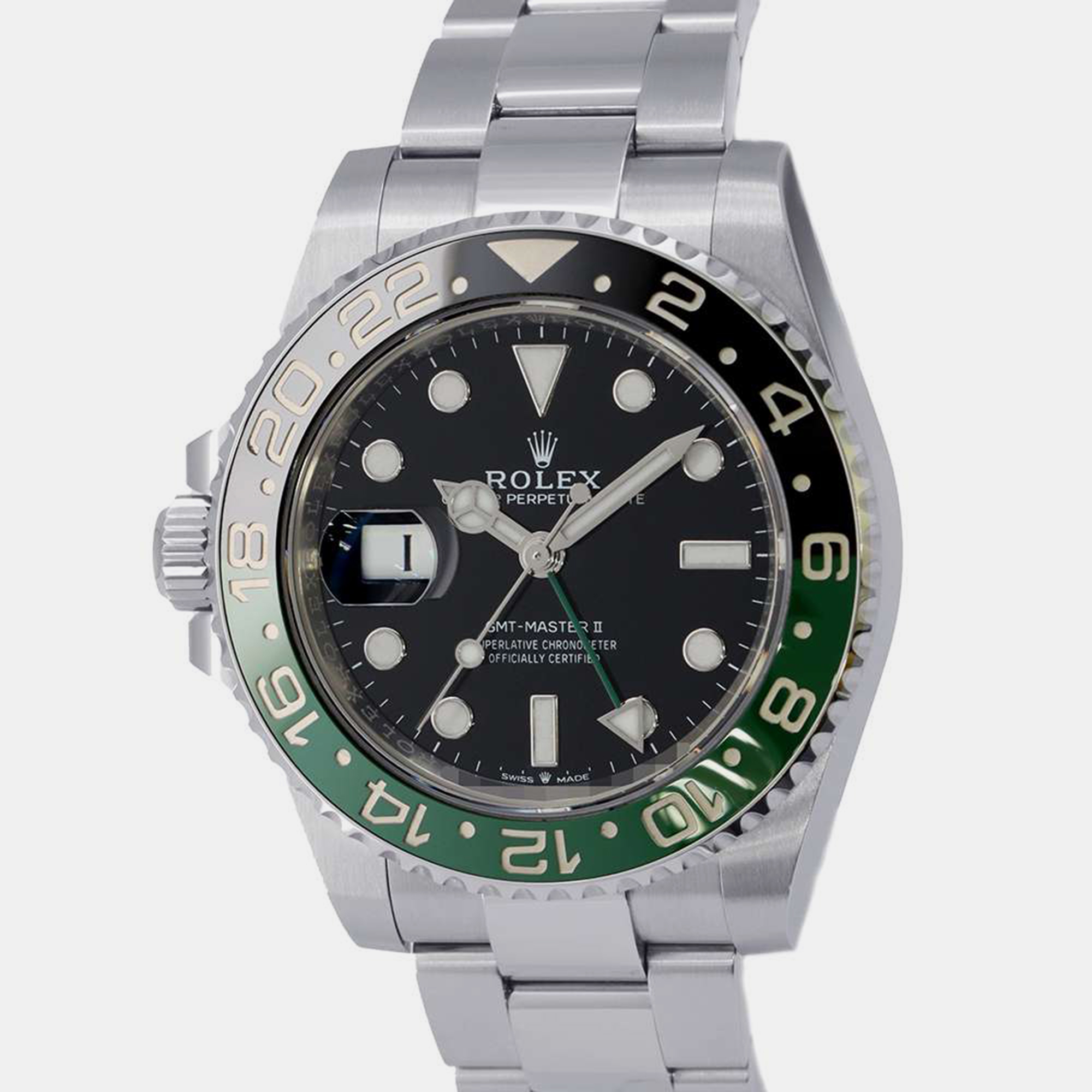 Rolex black stainless steel gmt-master ii 126720vtnr automatic men's wristwatch 40 mm