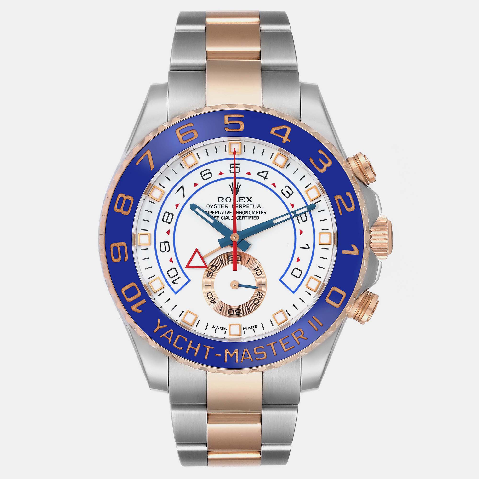 Rolex yachtmaster ii steel rose gold men's watch 44 mm