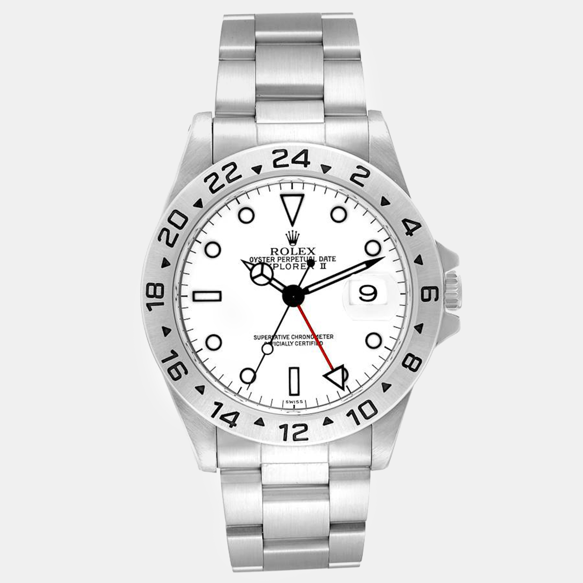 Rolex explorer ii polar white dial steel men's watch 40 mm