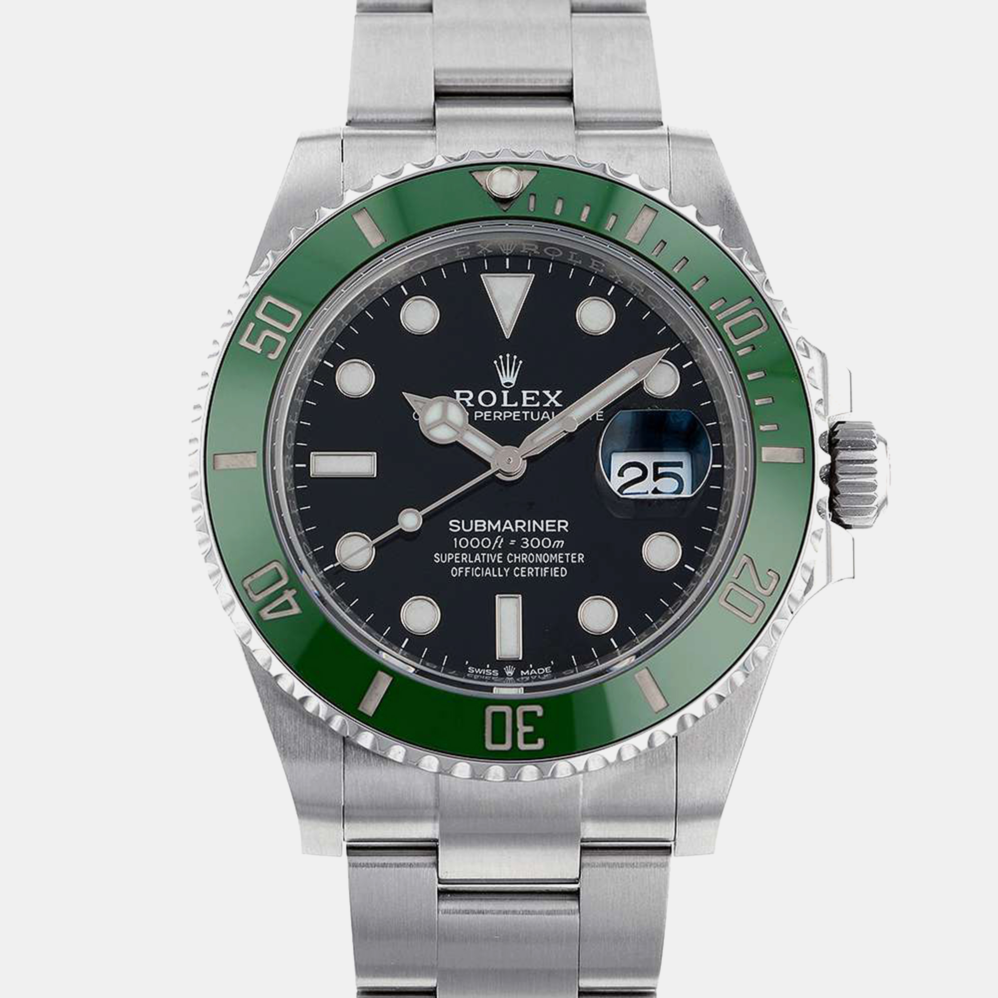 Rolex black stainless steel submariner 126610lv automatic men's wristwatch 41 mm