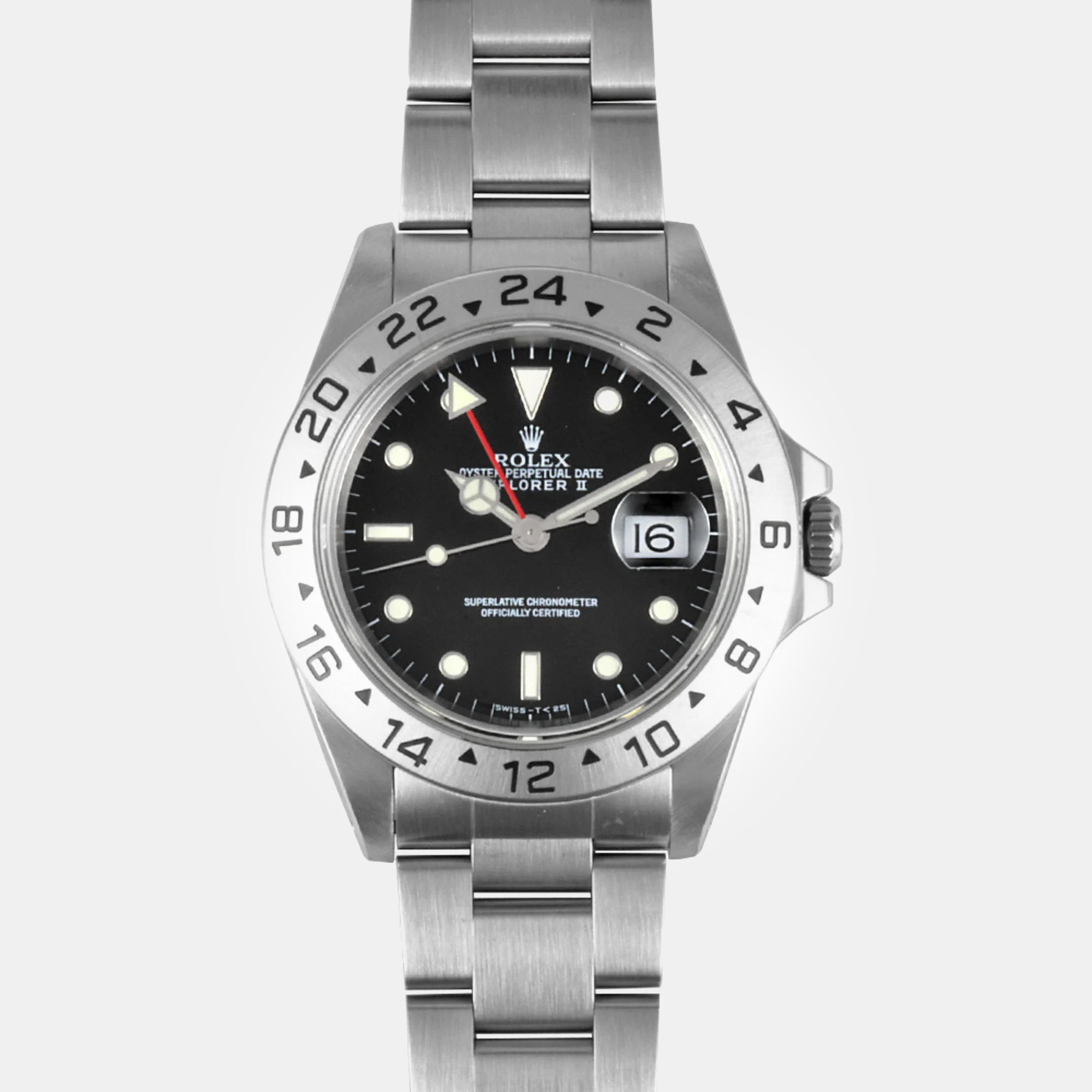 Rolex black stainless steel explorer ii 16570 automatic men's wristwatch 40 mm
