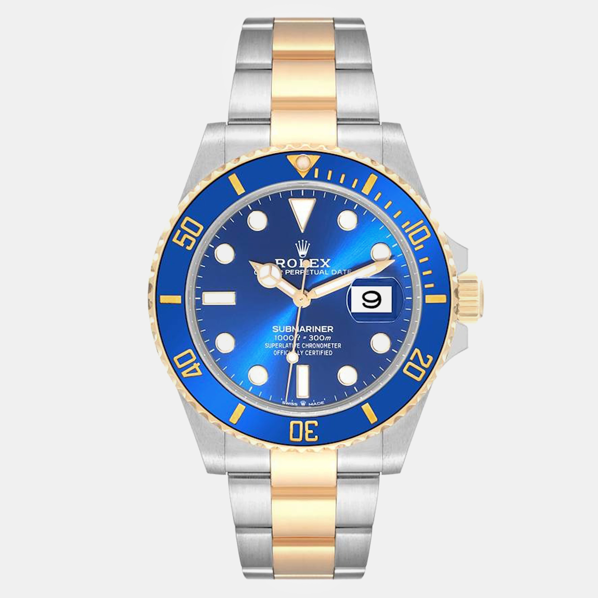 Rolex submariner 41 steel yellow gold blue dial mens watch 126613