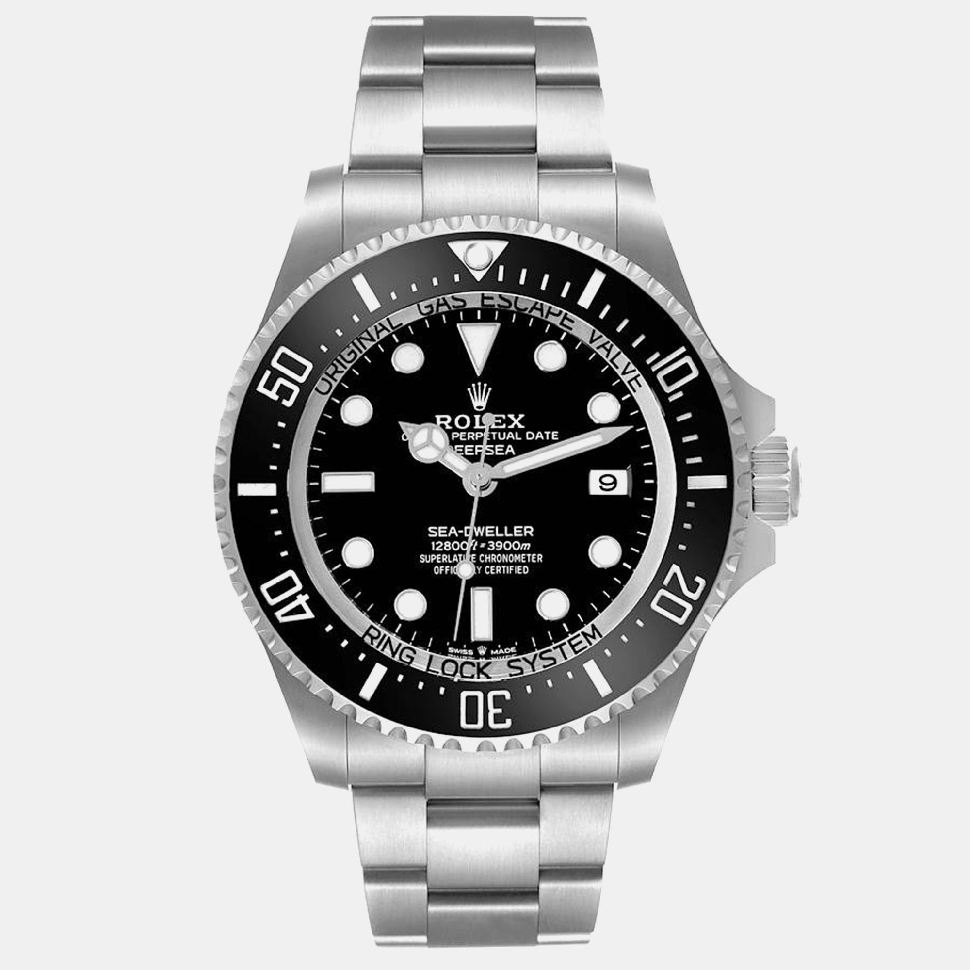 Rolex seadweller deepsea black dial steel men's watch 44 mm