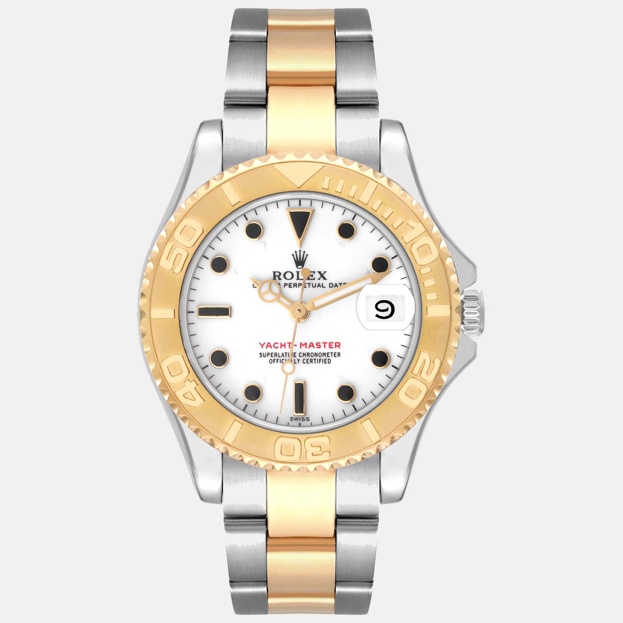 Rolex yachtmaster midsize steel yellow gold men's watch 35 mm