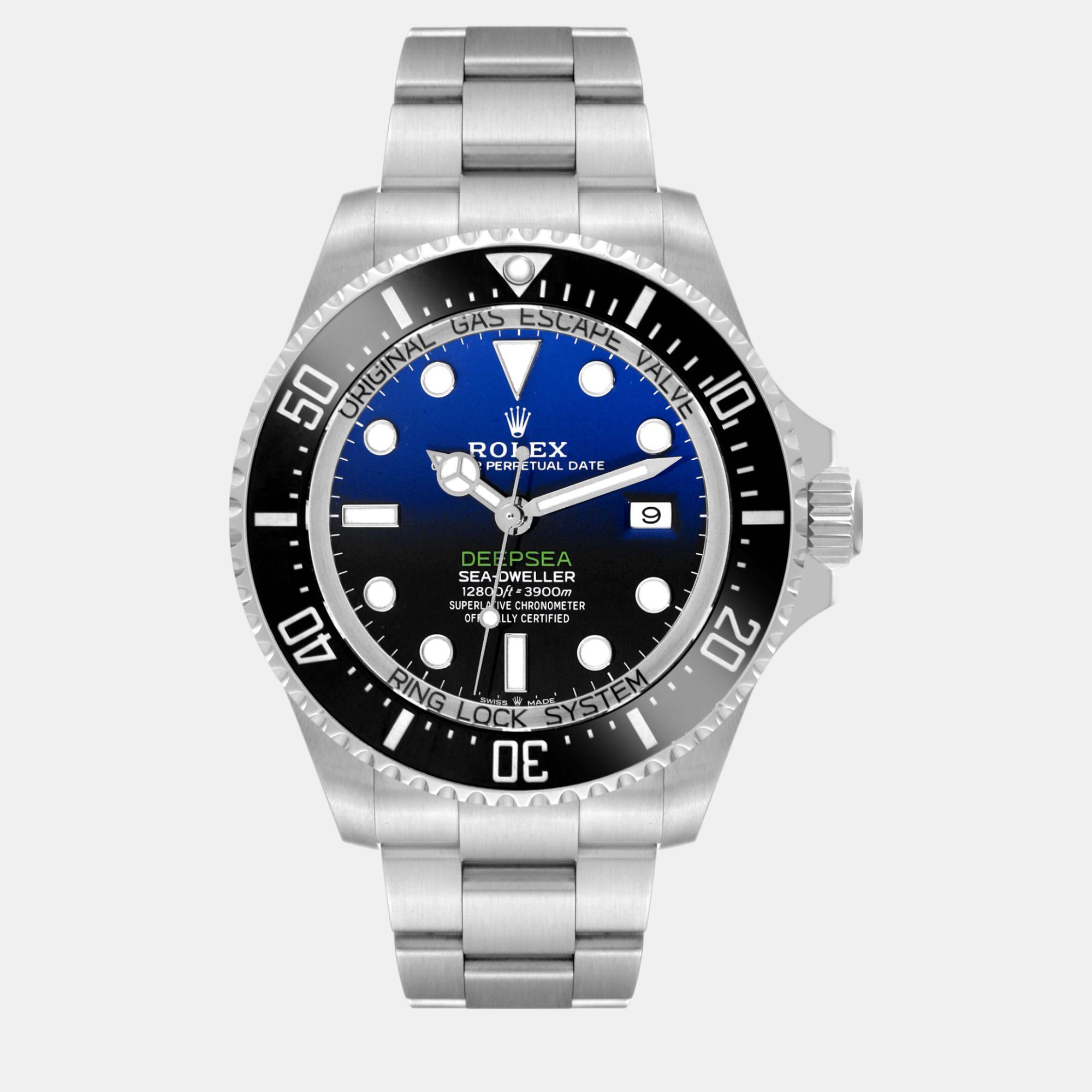 Rolex seadweller deepsea 44 cameron d-blue steel mens watch 126660