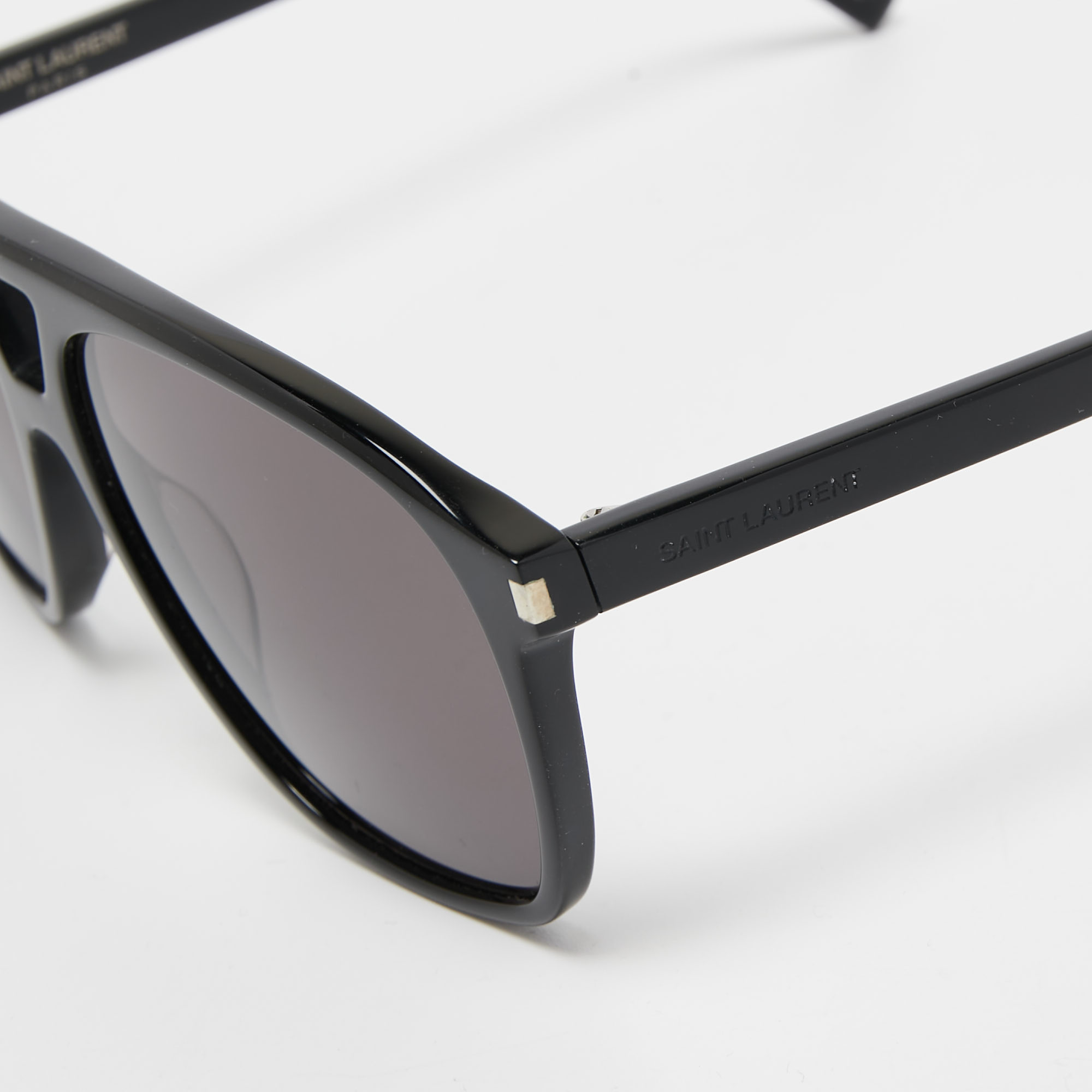 Saint Laurent Black SL596 Dune Aviator Sunglasses