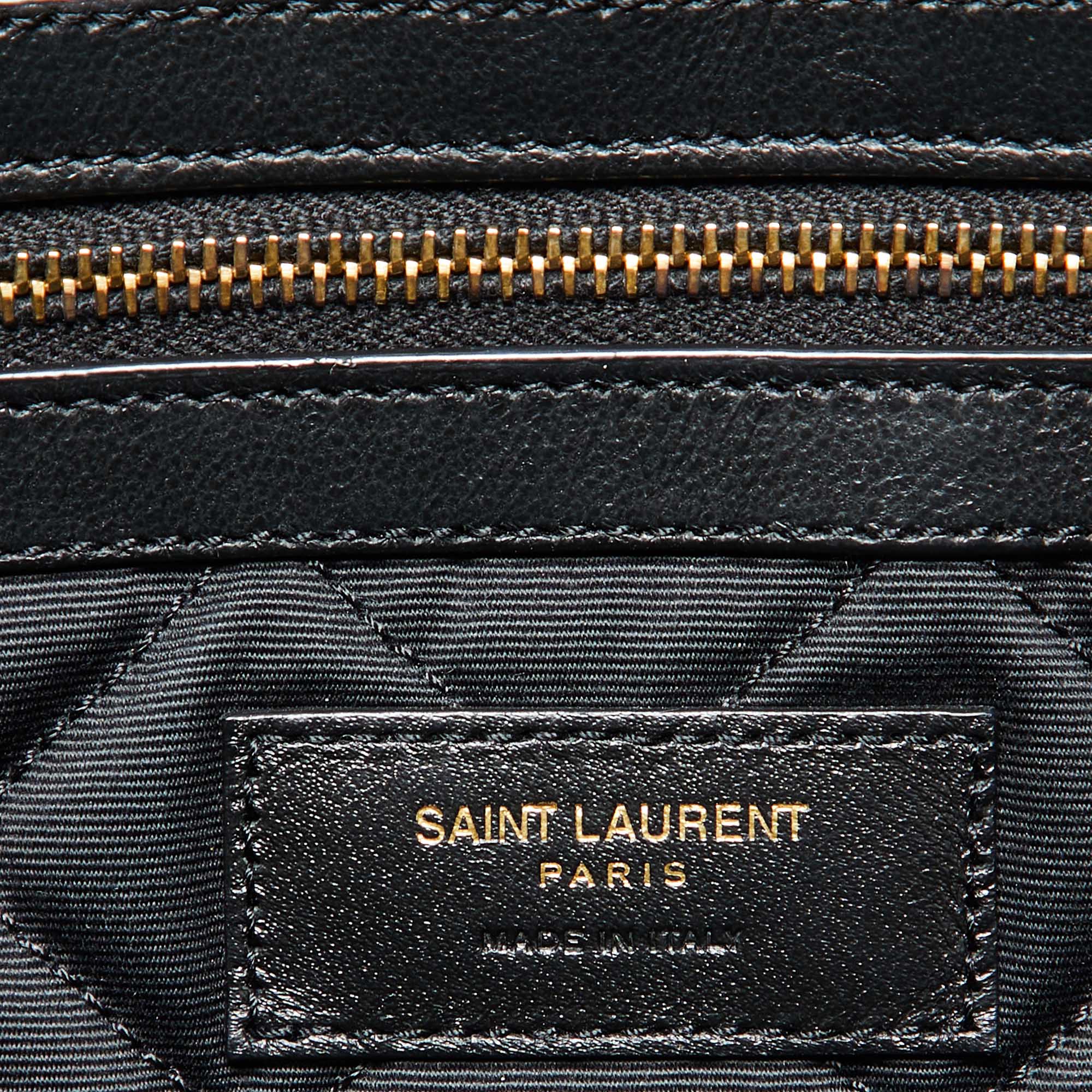 Saint Laurent Black Quilted Leather Giant Travel Bag