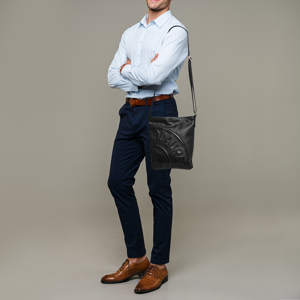 Yves Saint Laurent Black Canvas And Leather Embossed Logo Messenger Bag
Yves Saint Laurent Black Canvas And Leather Embossed Logo Messenger Bag