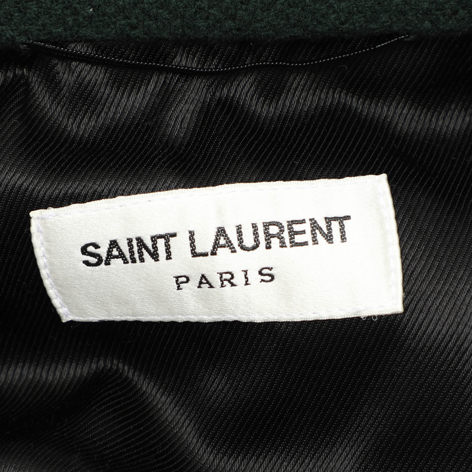 Saint Laurent Green Virgin Wool Zip Jacket XXL