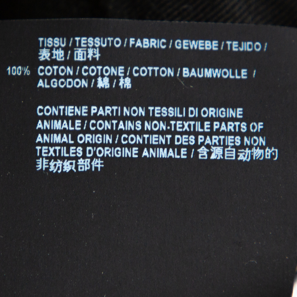 Saint Laurent Paris Charcoal Grey Medium Wash Denim Raw Edge Jeans M
