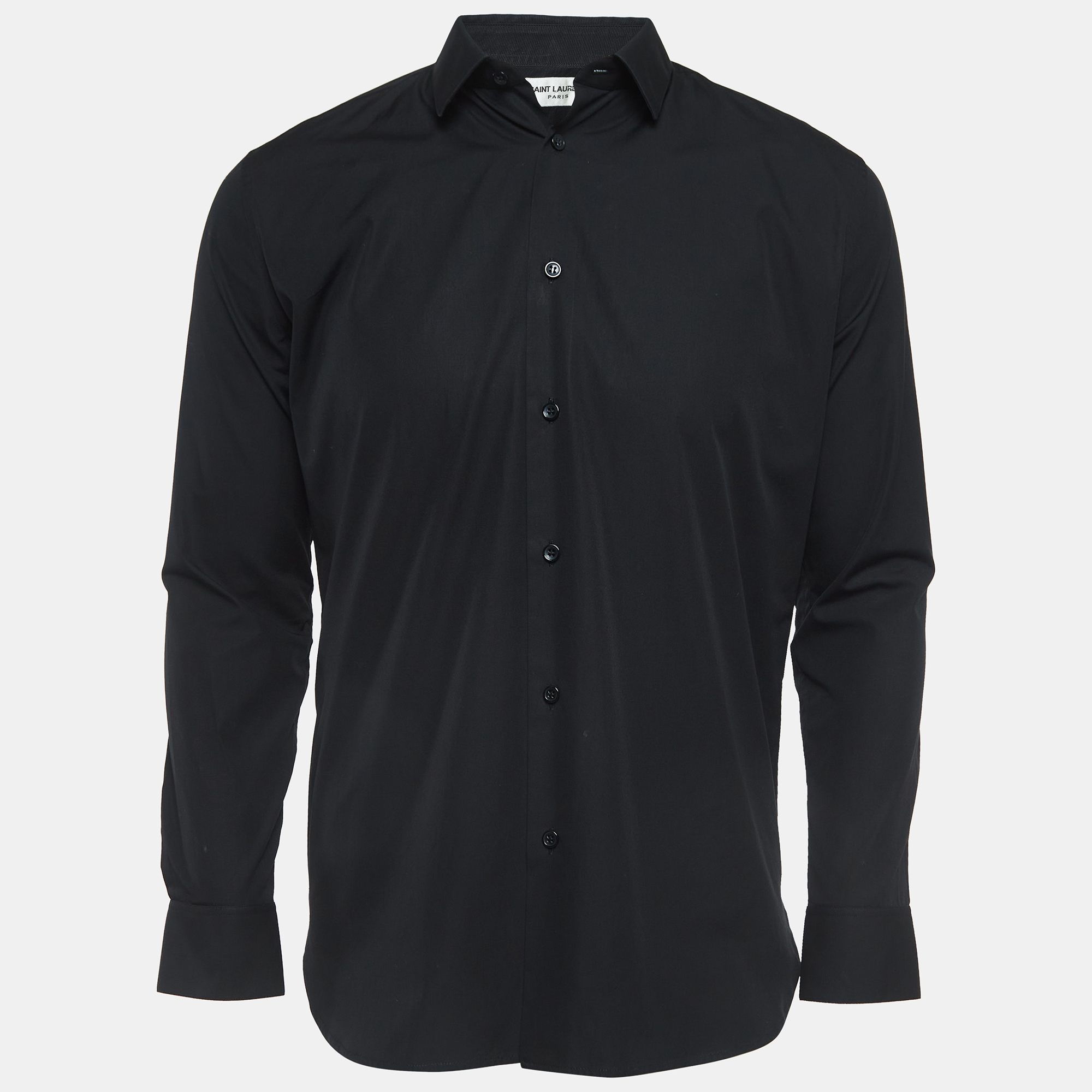 

Saint Laurent Black Cotton Button Front Shirt