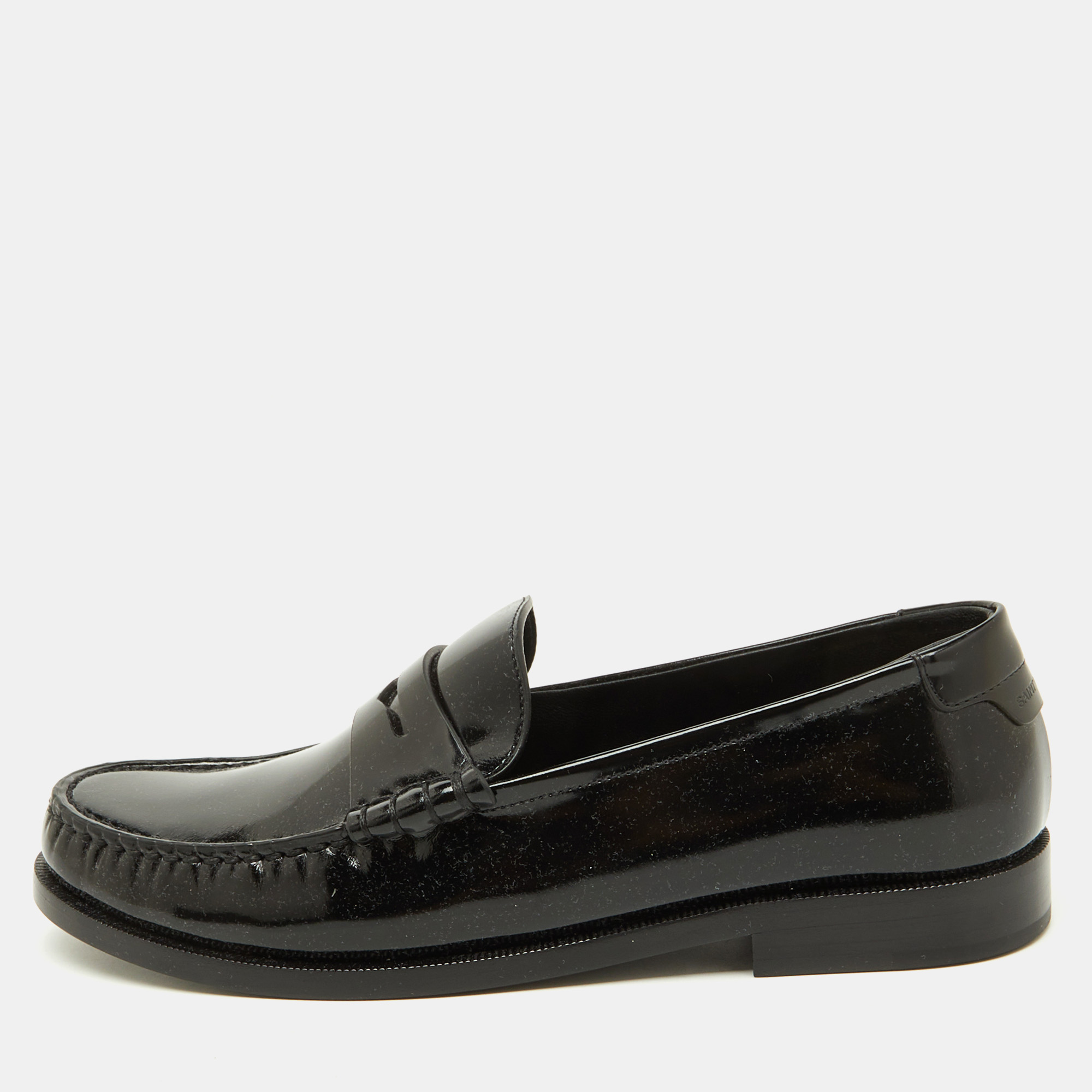 Saint Laurent Black Brushed Leather Le Penny Loafers Size
Saint Laurent Black Brushed Leather Le Penny Loafers Size