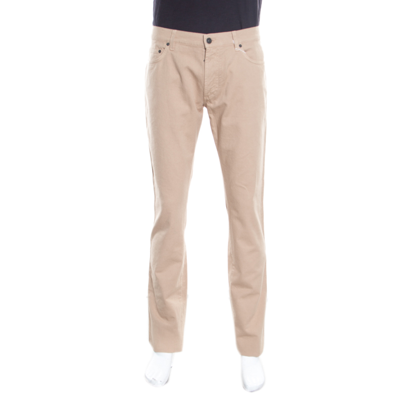 Фото #1: Salvatore Ferragamo Beige Straight Fit Jeans XL