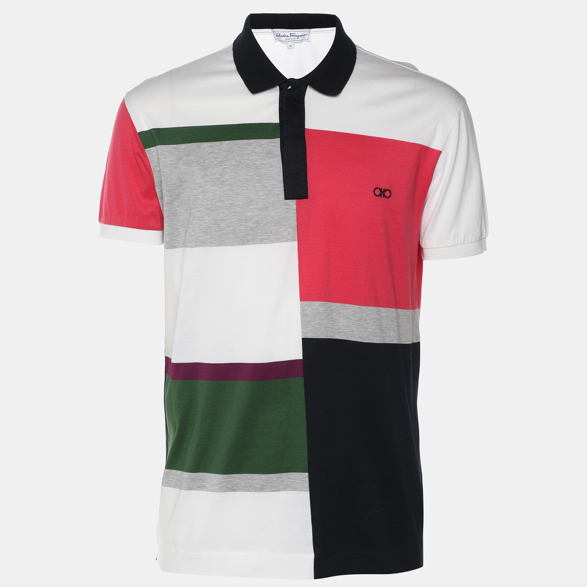 Salvatore Ferragamo Multicolor Colorblock Pattern Jersey Polo T-Shirt M
Salvatore Ferragamo Multicolor Colorblock Pattern Jersey Polo T-Shirt M
