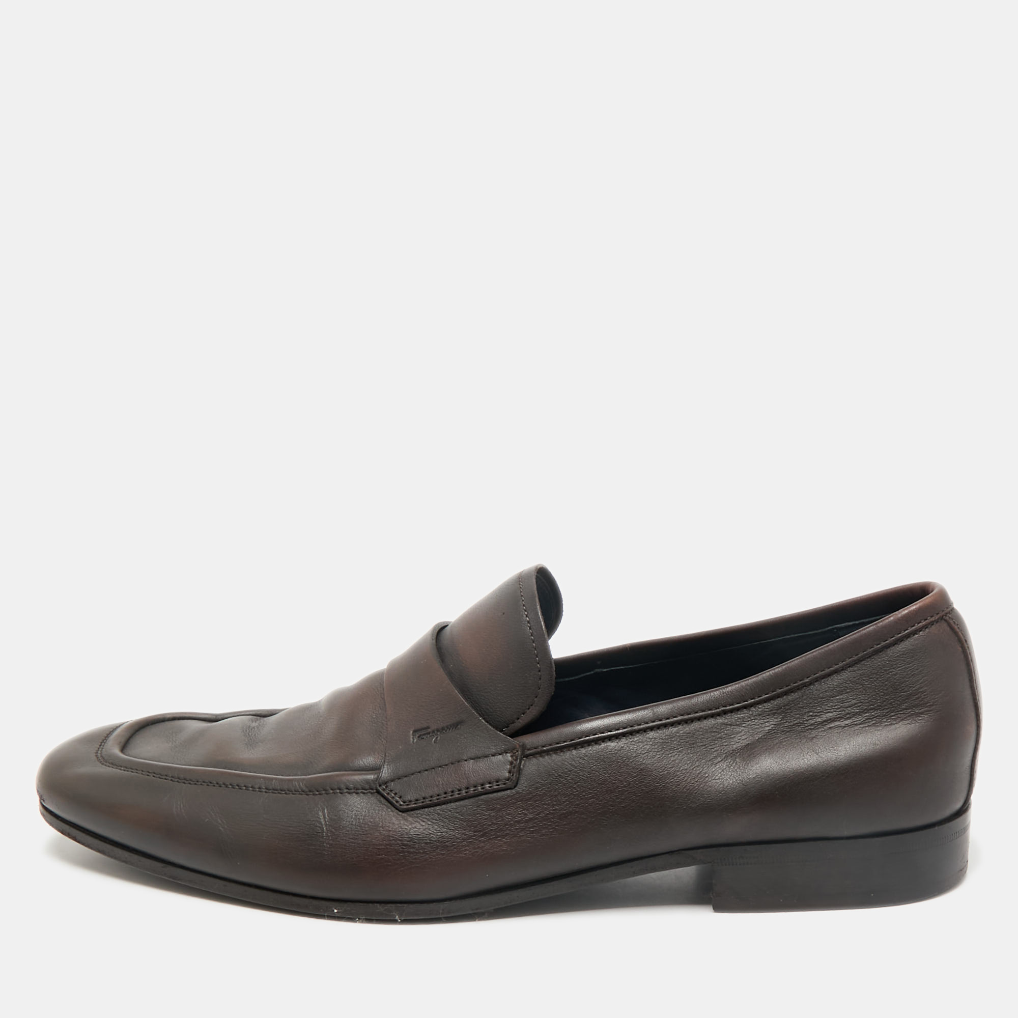 Salvatore Ferragamo Dark Brown Leather Penny Loafers Size 44.5
Salvatore Ferragamo Dark Brown Leather Penny Loafers Size 44.5