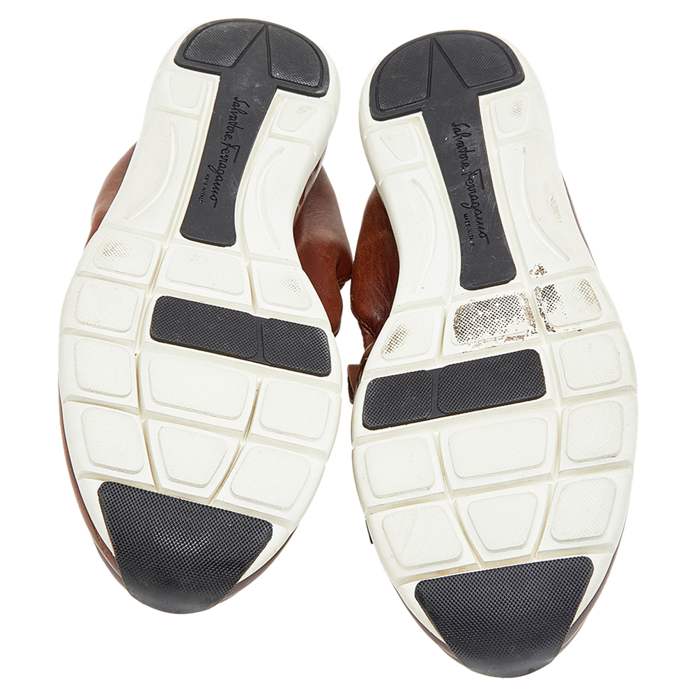 Salvatore Ferragamo Brown Leather Tassel Fringe Loafers Size 42