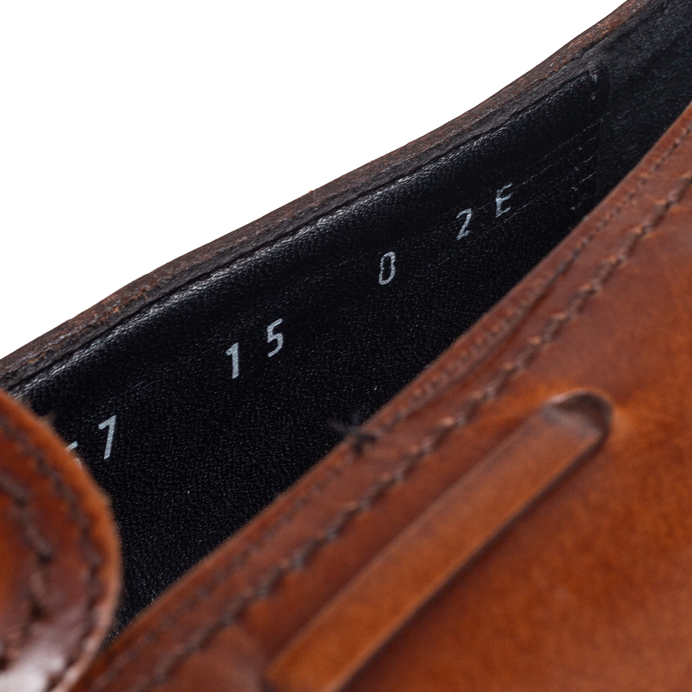 Salvatore Ferragamo Brown Leather Tassel Slip On Loafers Size 42