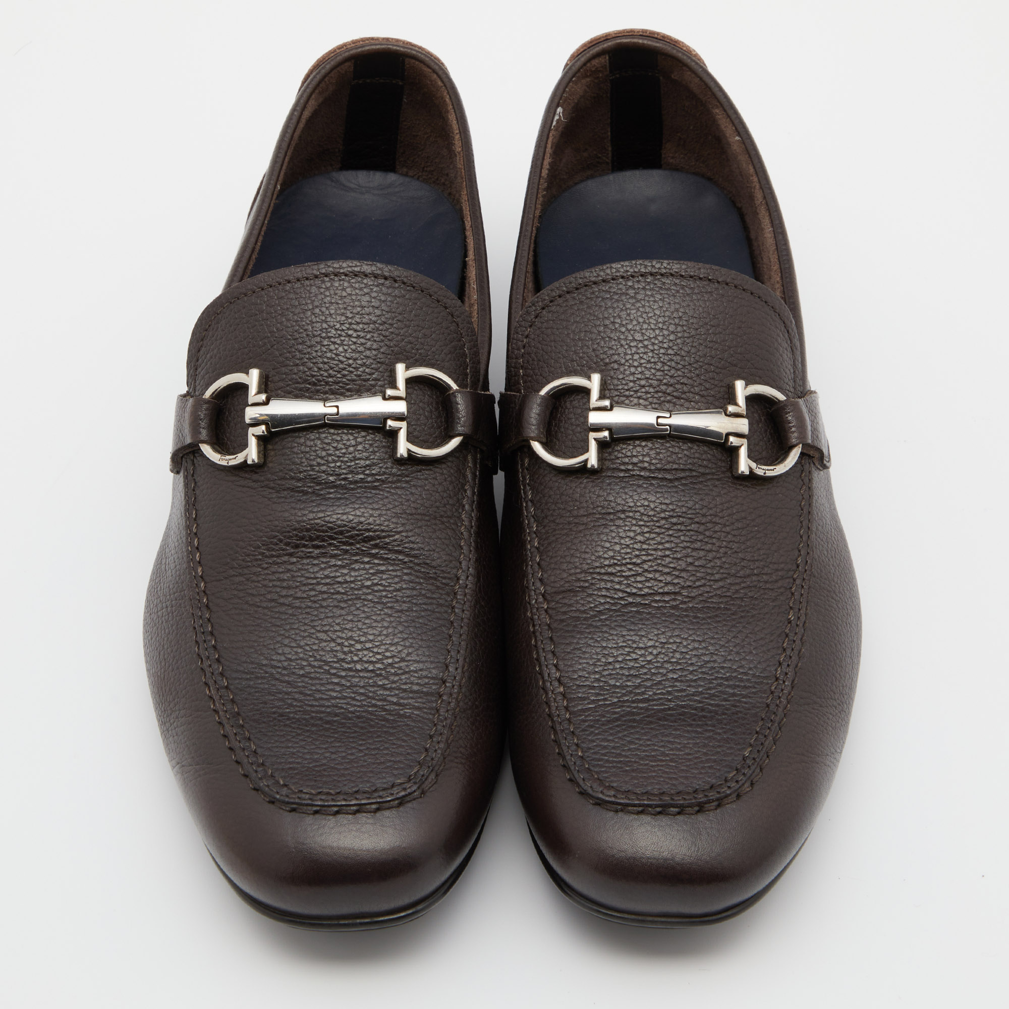 Salvatore Ferragamo Brown Leather Loafers Size 40.5