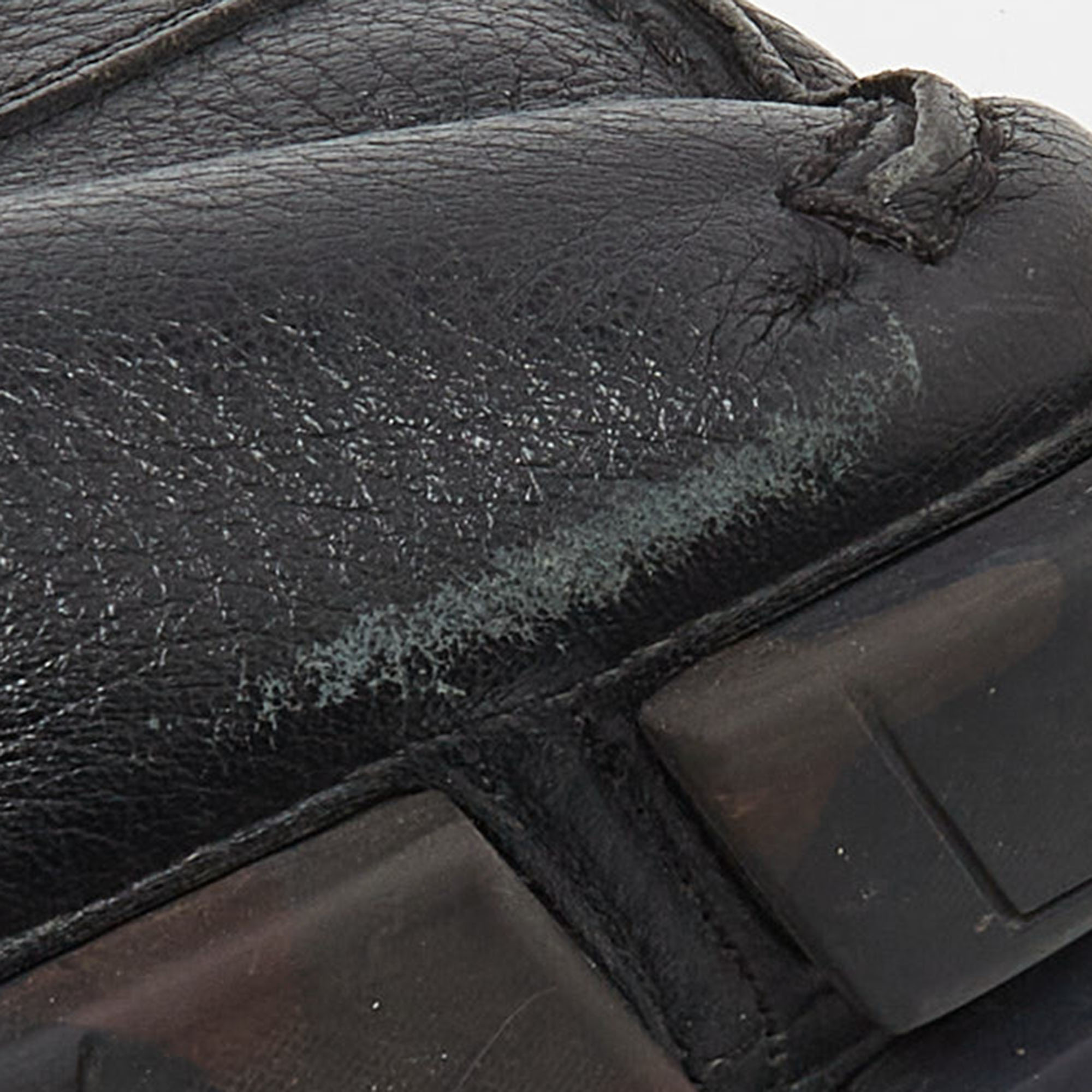 Salvatore Ferragamo Black Leather Slip On Loafers Size 42.5