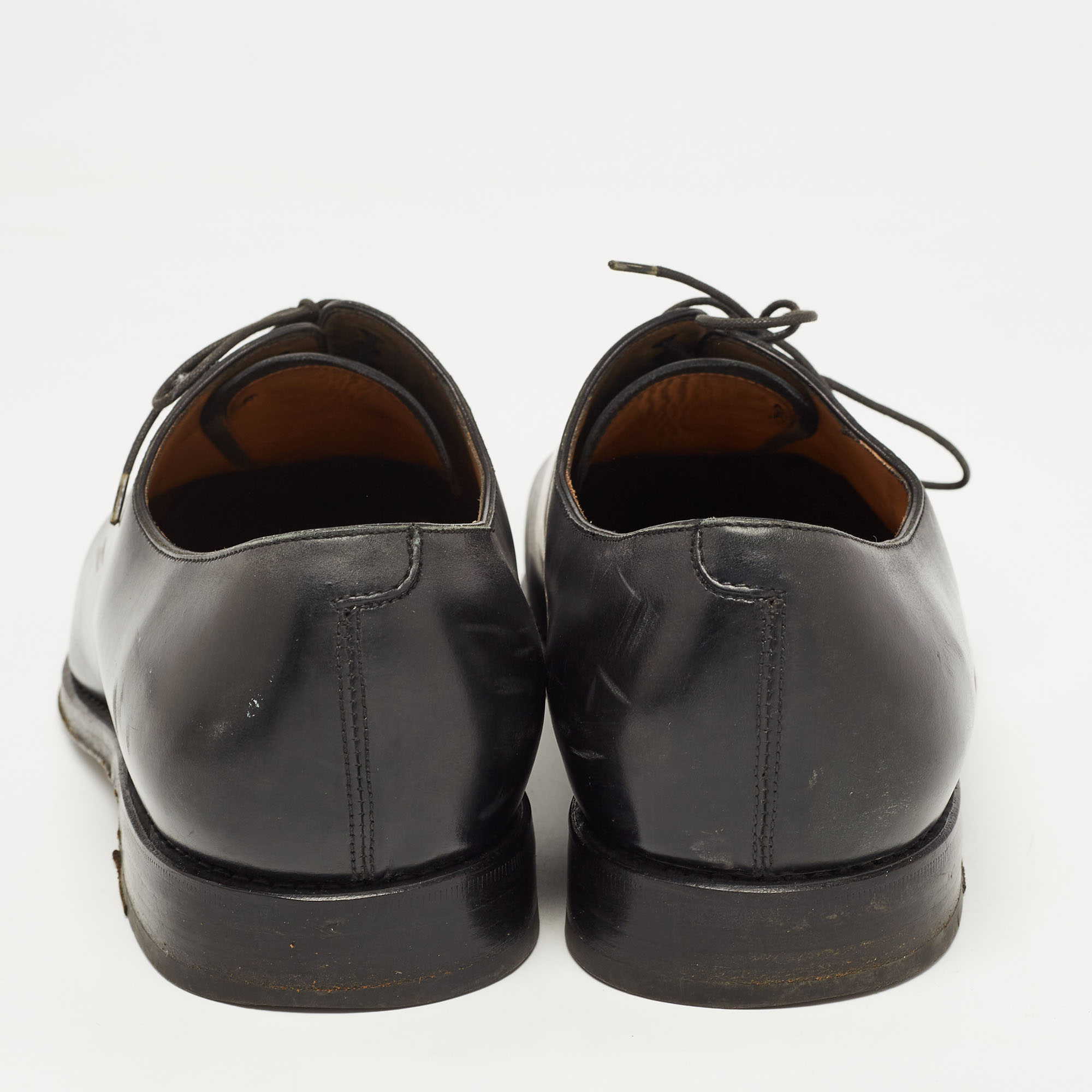 Salvatore Ferragamo Black Leather Lace Up Bit Loafers Size 43
