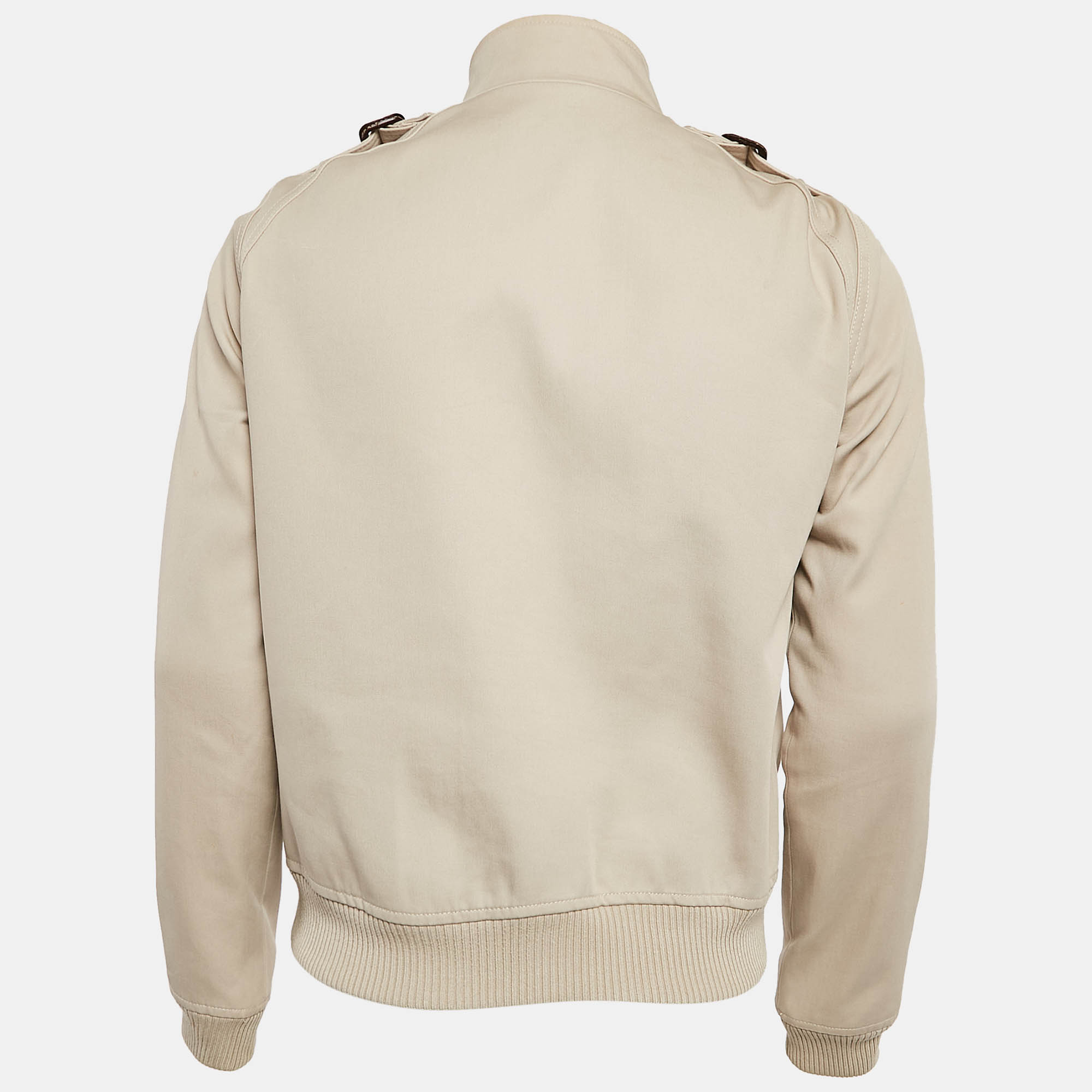 Sandro Beige Cotton Zip-Up  Jacket S