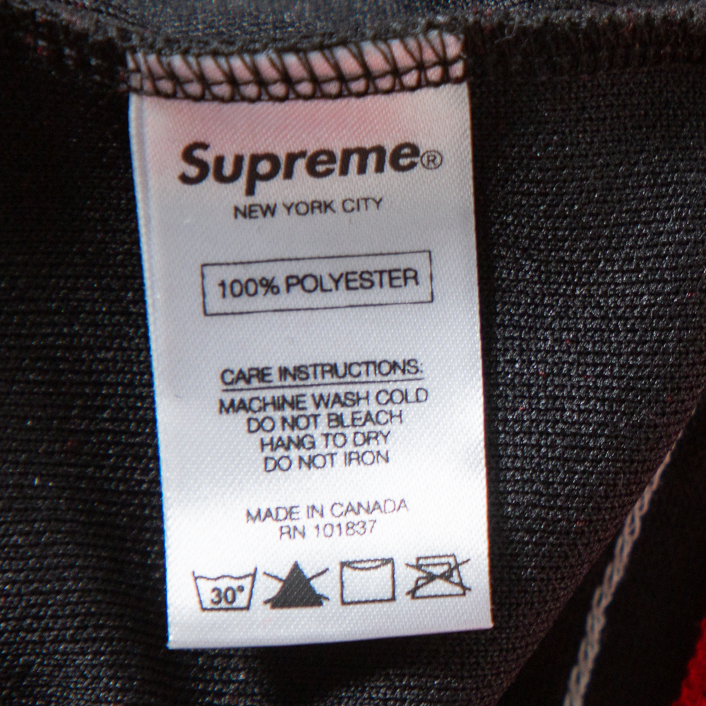 Supreme Black Scarface Embroidered Synthetic Paneled Hockey Jersey L