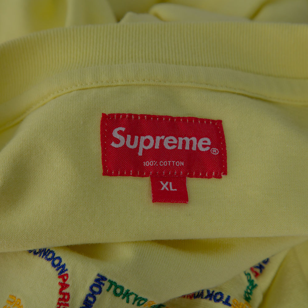 Supreme Yellow Cotton Supreme City Embroidered Long Sleeve T-Shirt XL